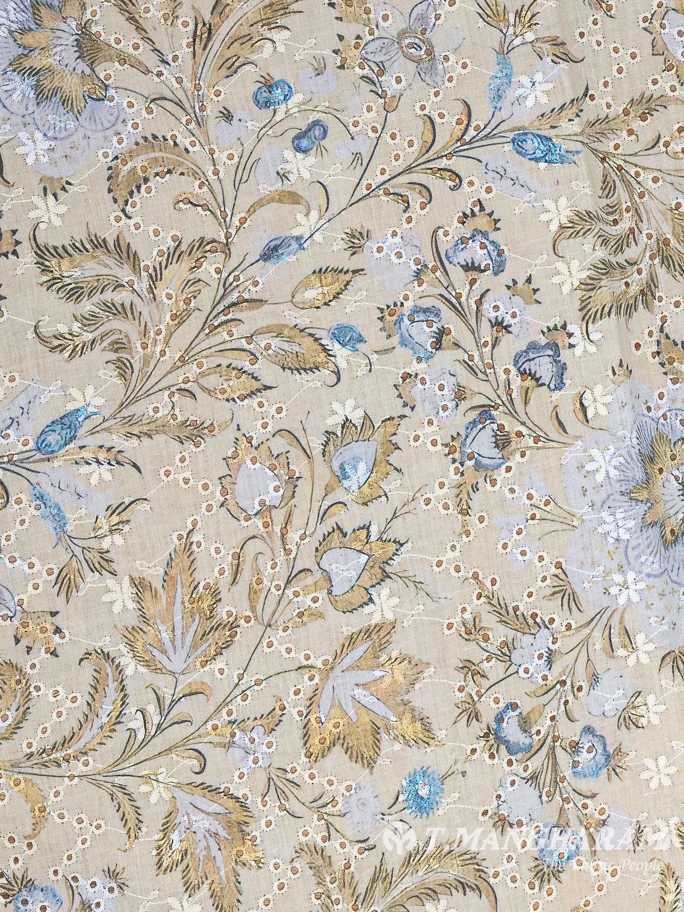 Yellow Cotton Embroidery Fabric - EB8699