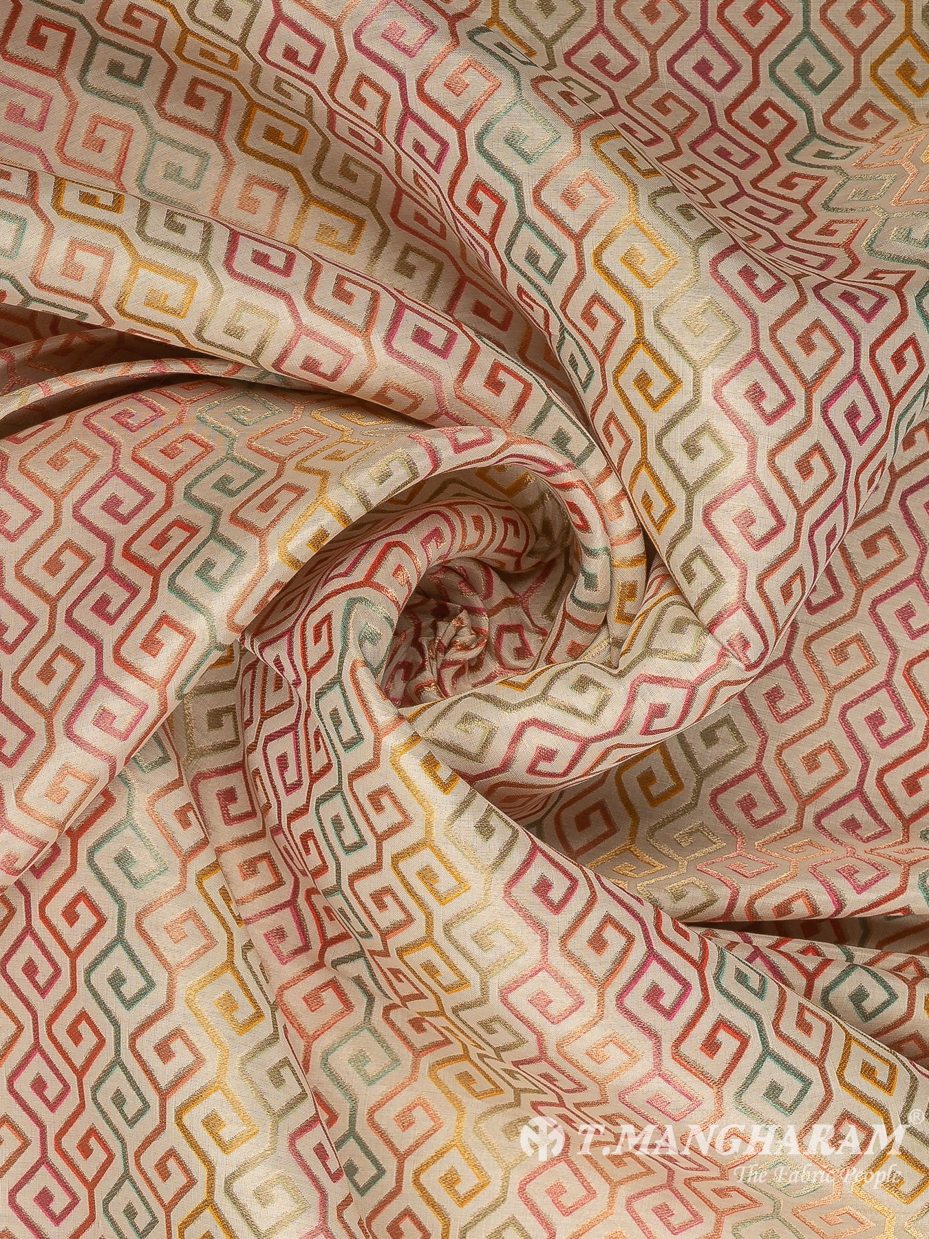 Multicolor Semi Banaras Fabric - EB8741