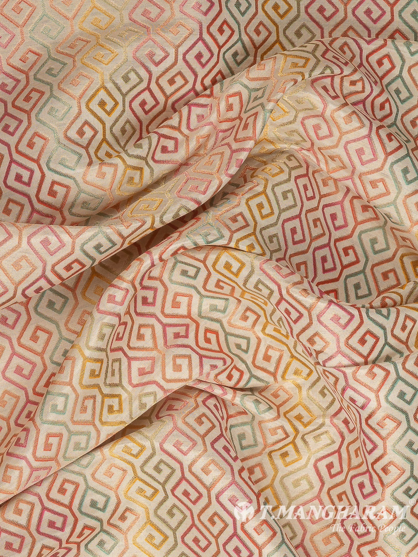 Multicolor Semi Banaras Fabric - EB8741