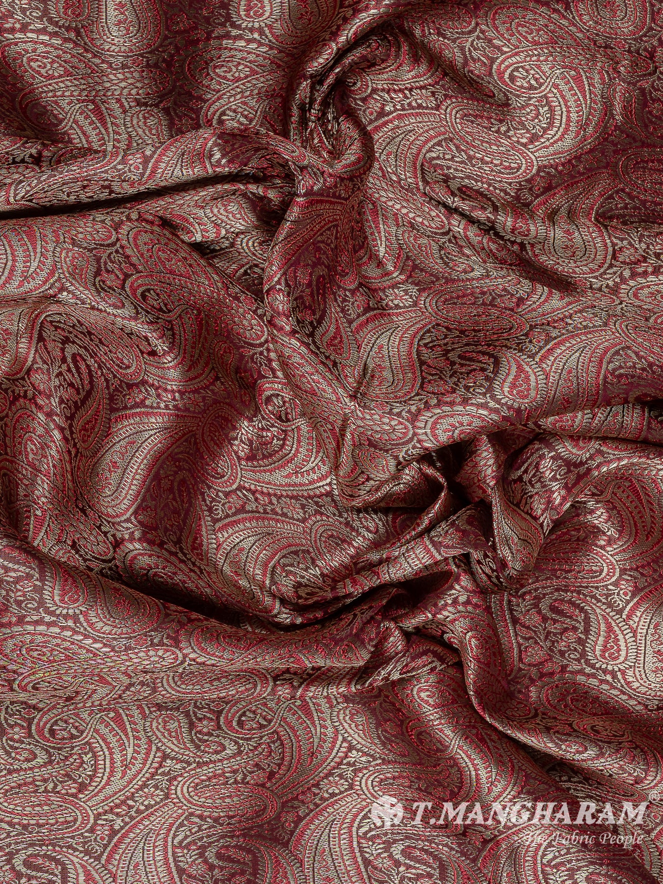 Purple Semi Banaras Fabric - EB8802