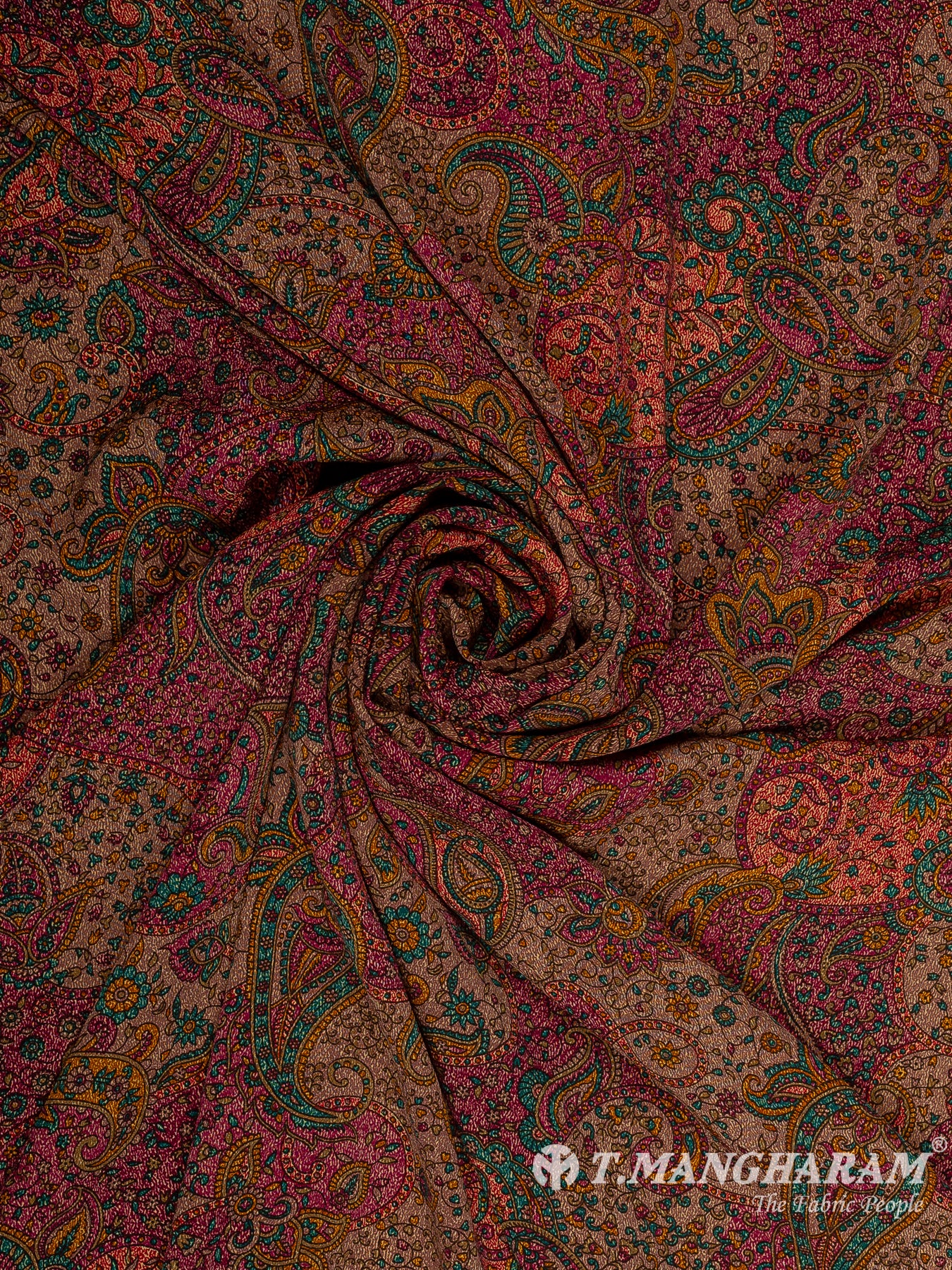 Maroon Crepe Fabric - EB8817
