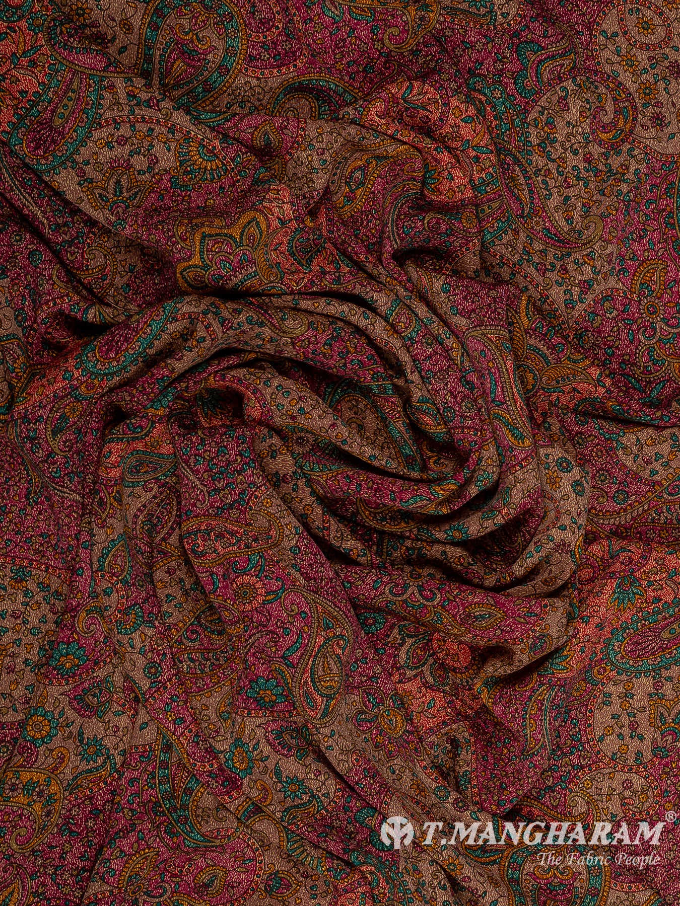 Maroon Crepe Fabric - EB8817