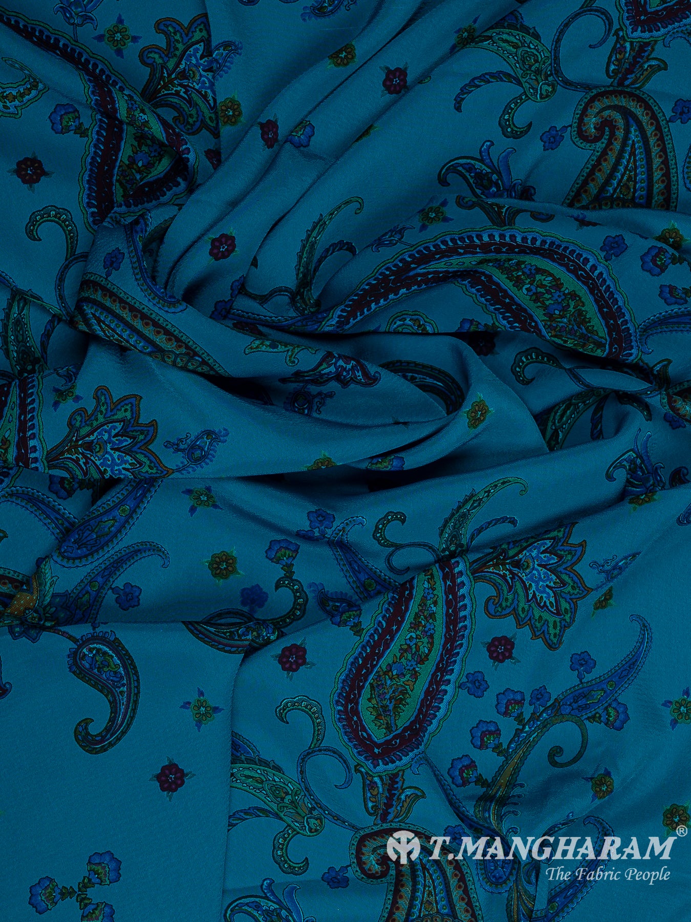 Blue Crepe Fabric - EB8820