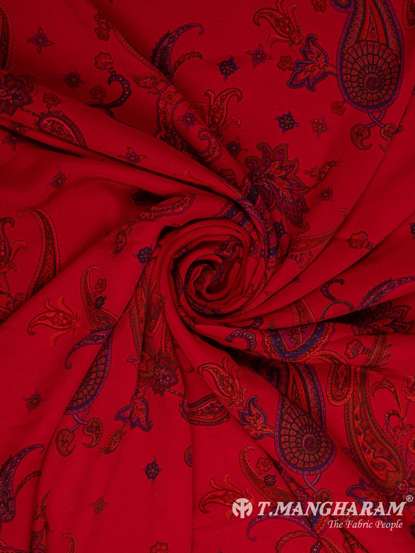 Maroon Crepe Fabric - EB8813