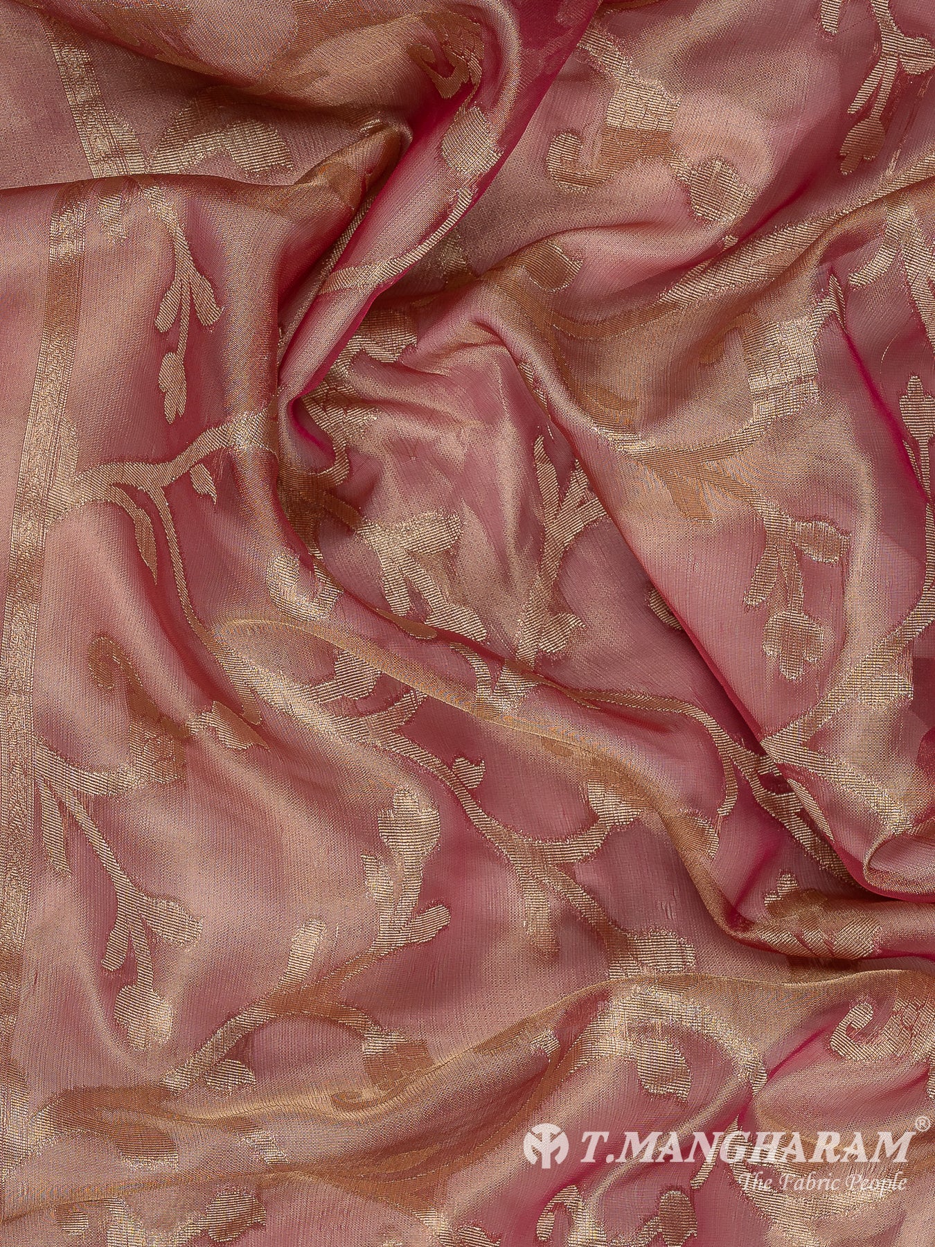 Pink Semi Banaras Fabric - EB8721