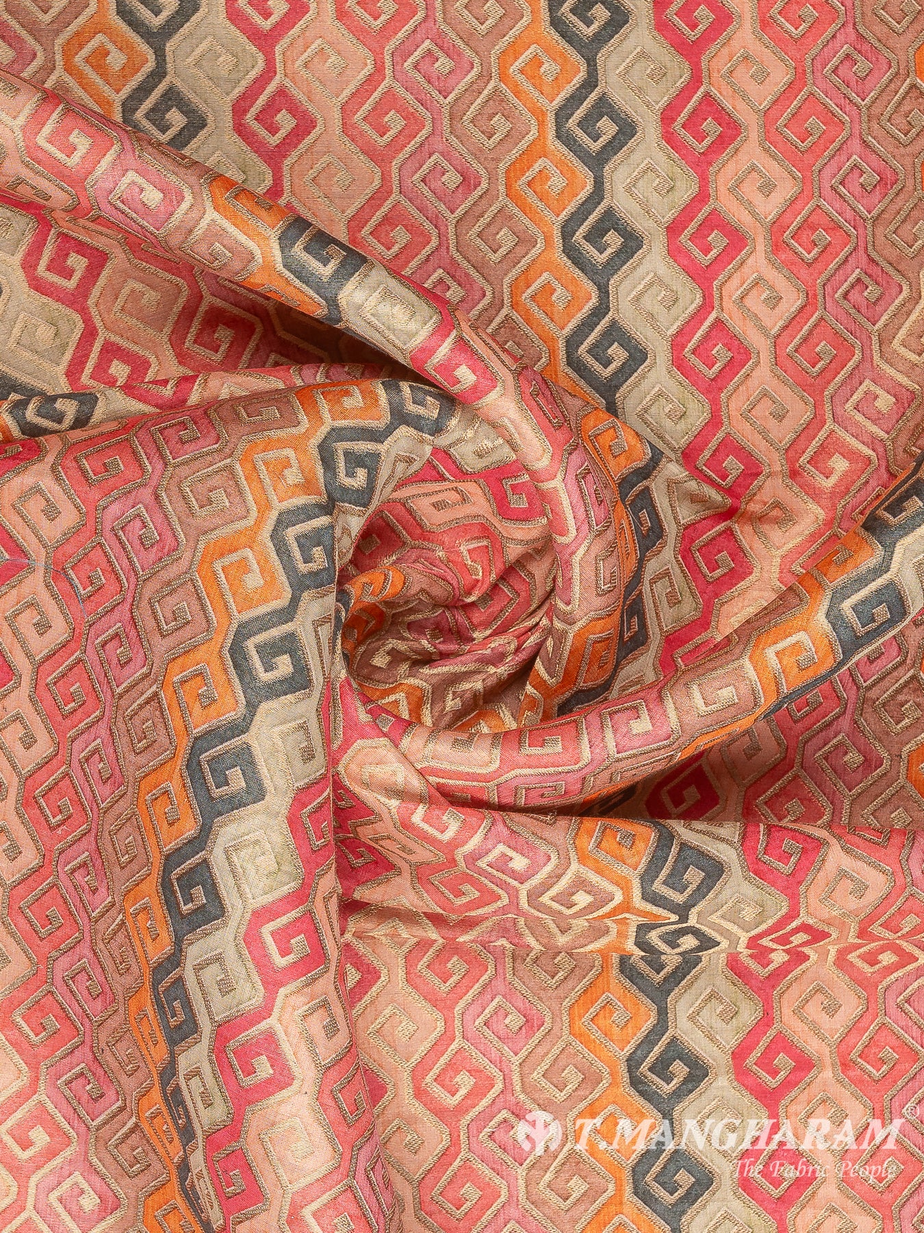 Multicolor Semi Banaras Fabric - EB8740