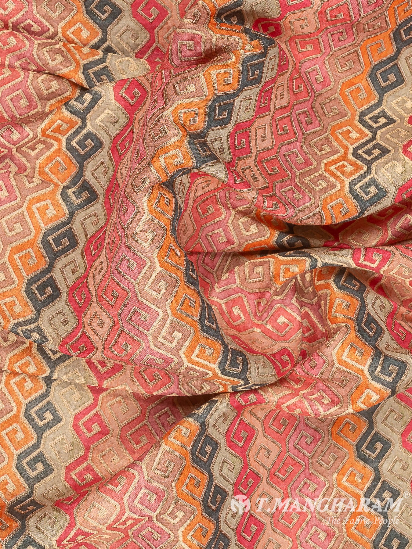 Multicolor Semi Banaras Fabric - EB8740