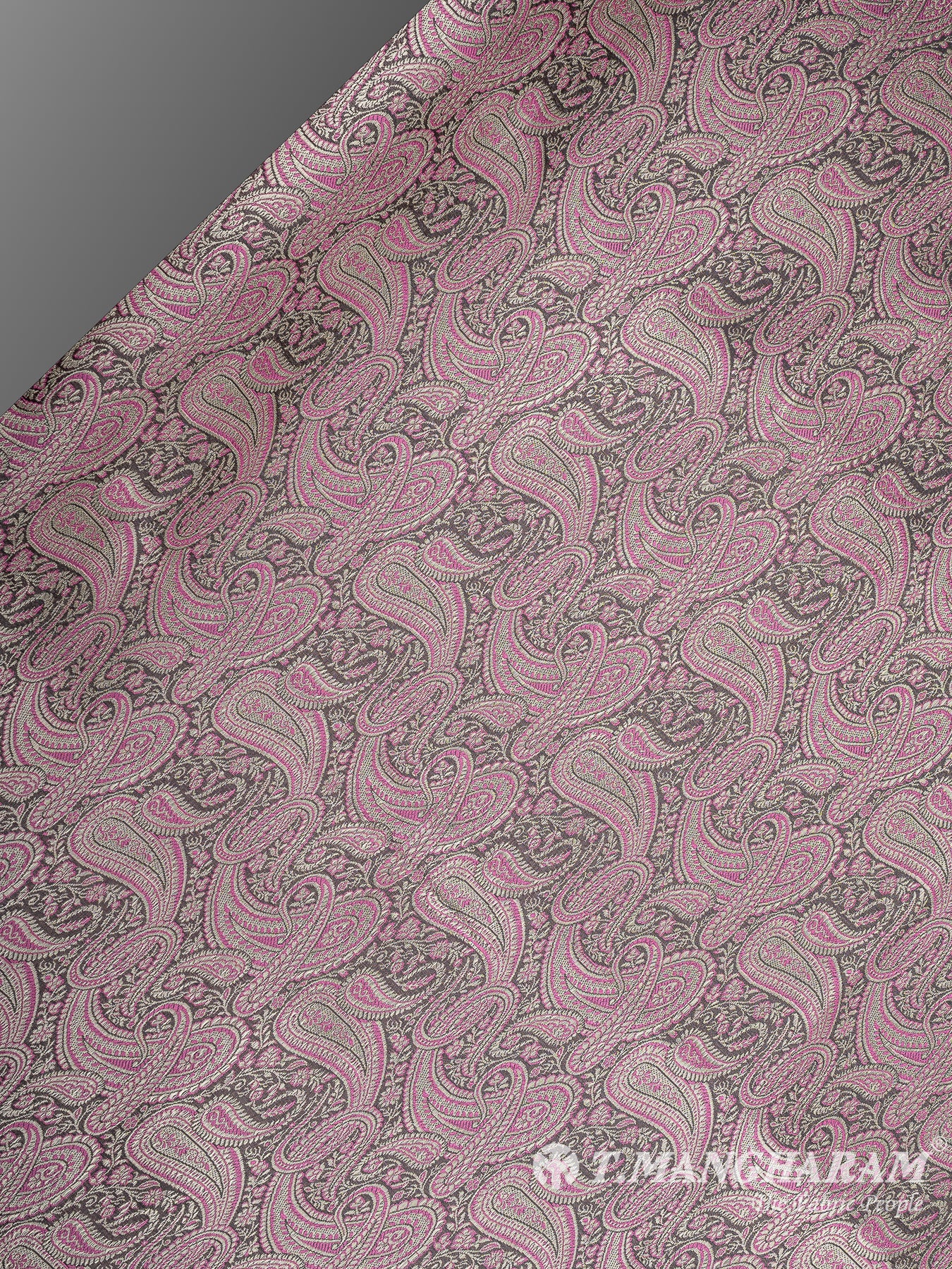 Purple Semi Banaras Fabric - EB8806