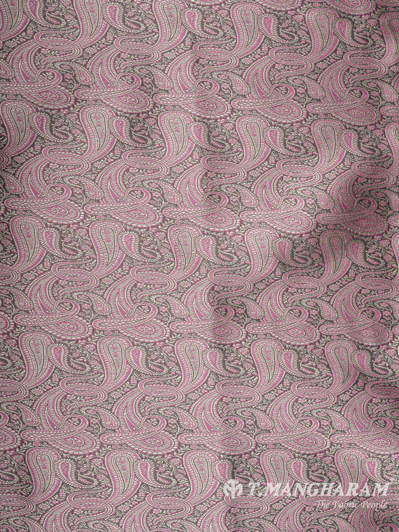 Purple Semi Banaras Fabric - EB8806