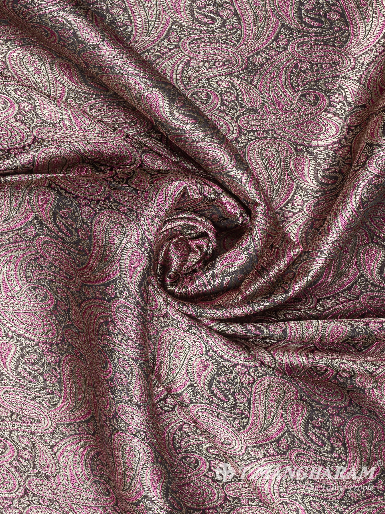 Purple Semi Banaras Fabric - EB8806