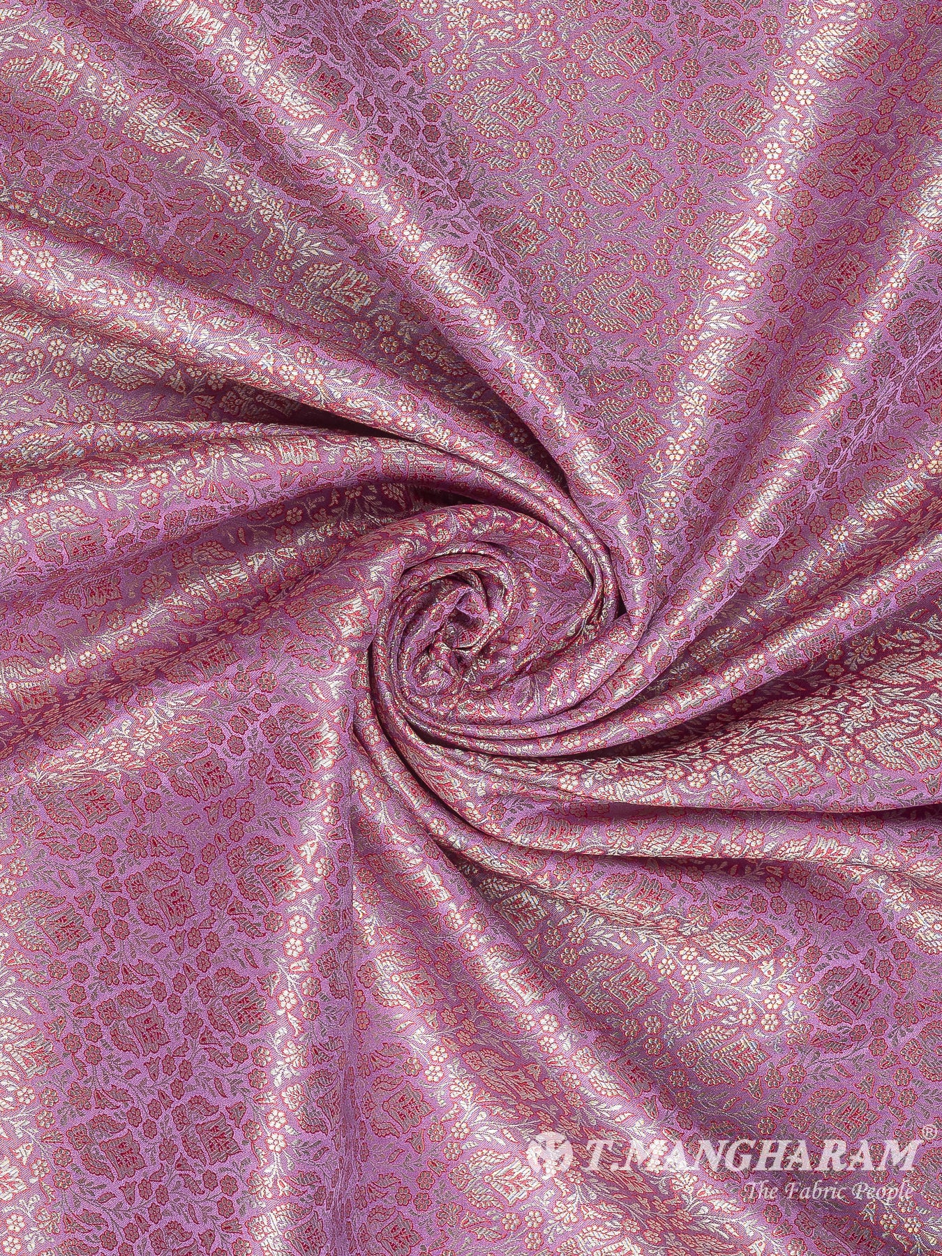 Purple Semi Banaras Fabric - EB8755