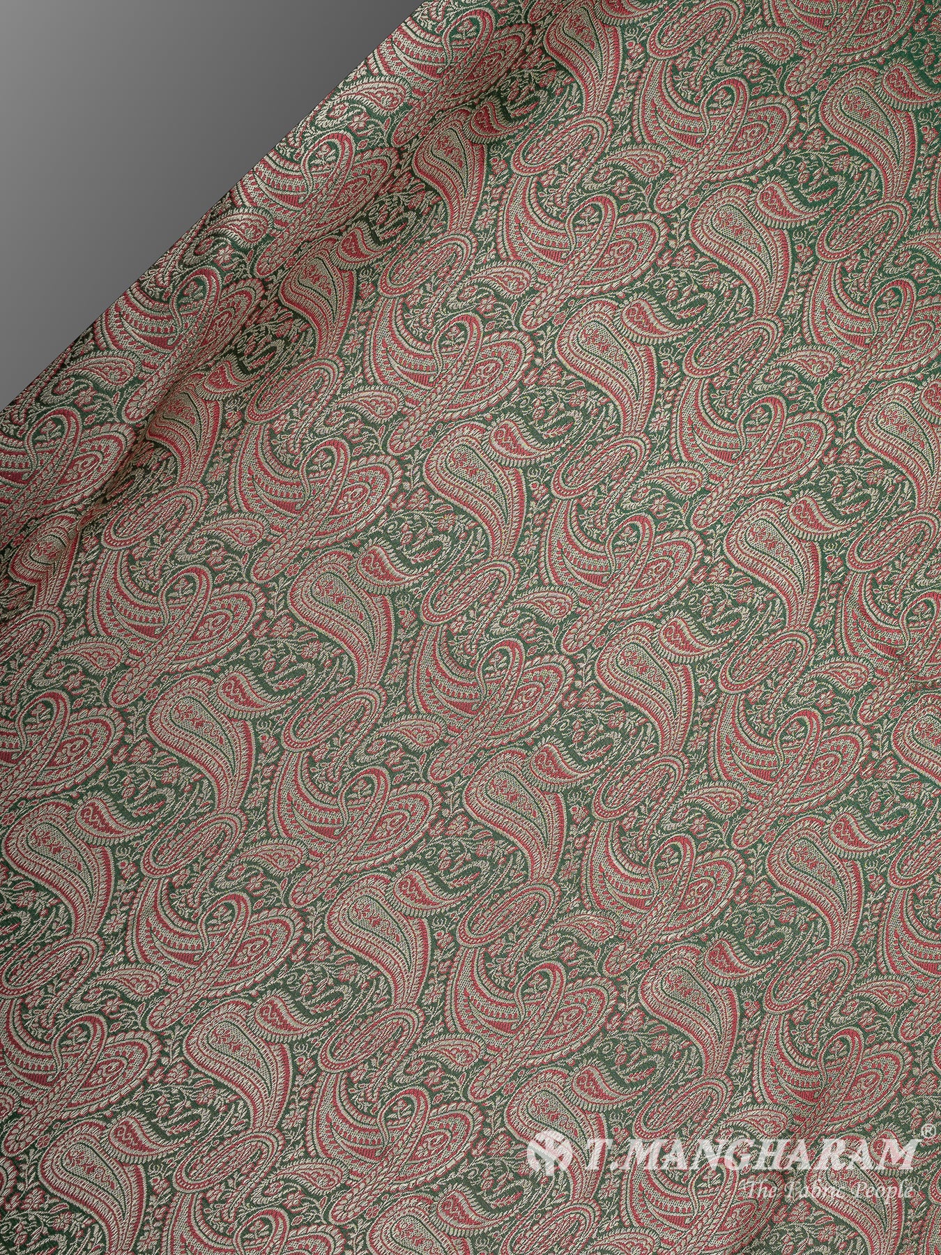 Green Semi Banaras Fabric - EB8803