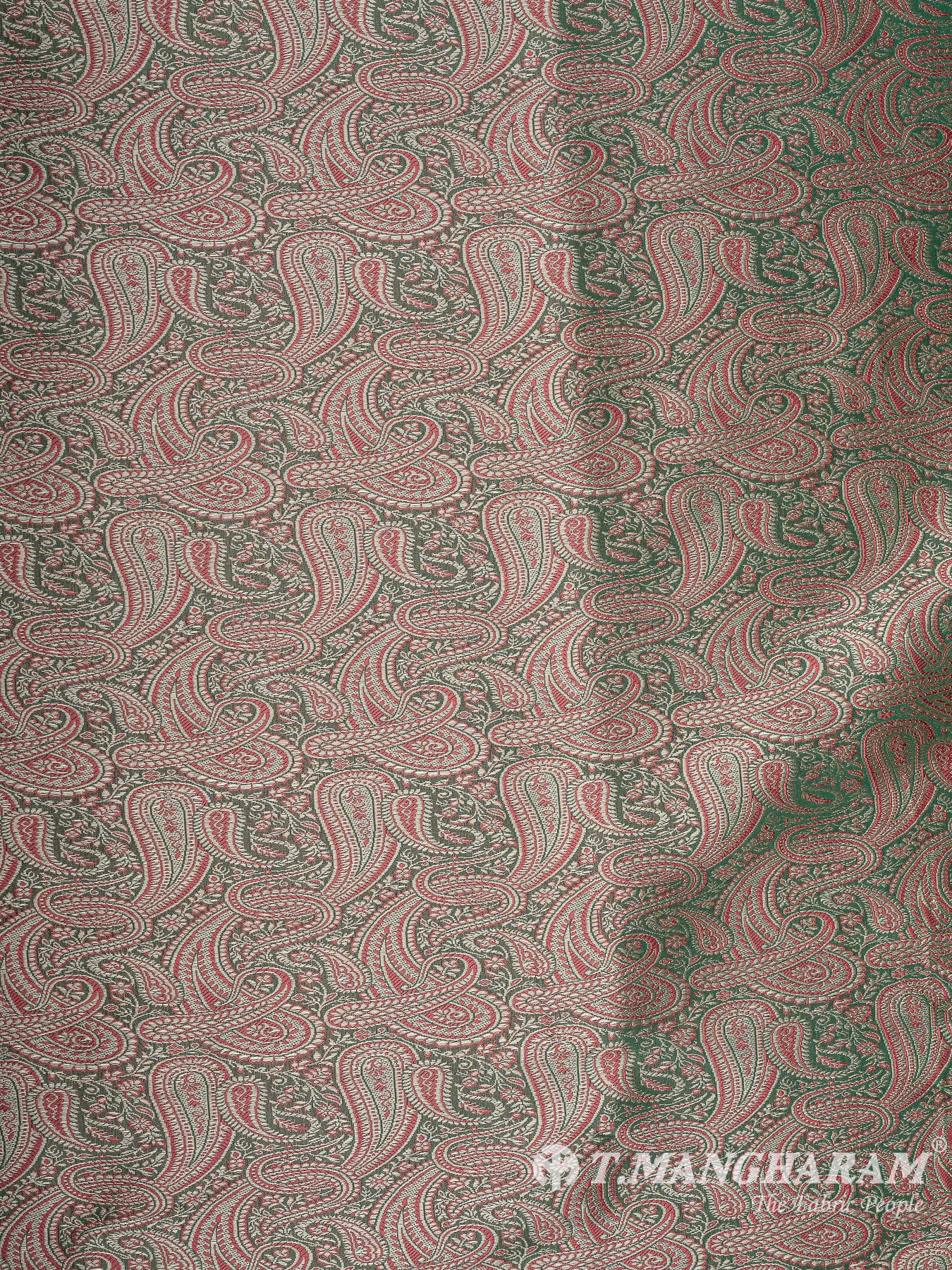 Green Semi Banaras Fabric - EB8803