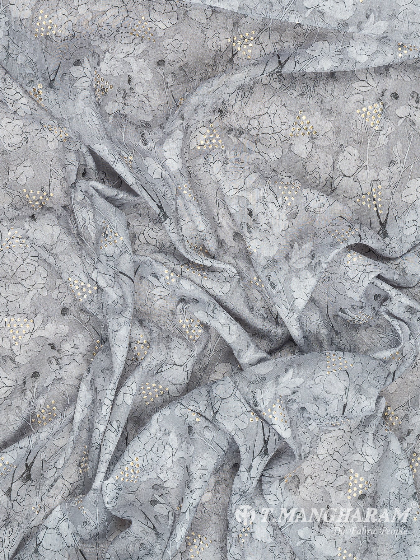 Grey Cotton Fabric - EB8761