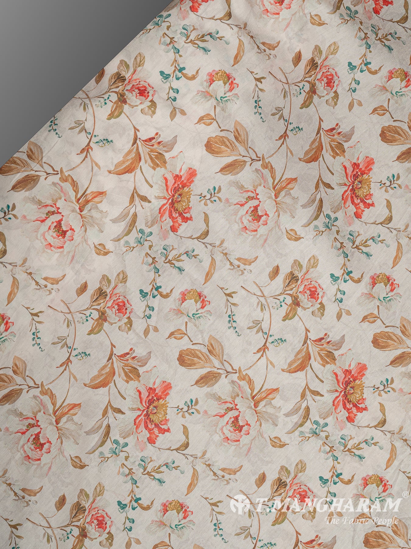 Cream Cotton Fabric - EC11694