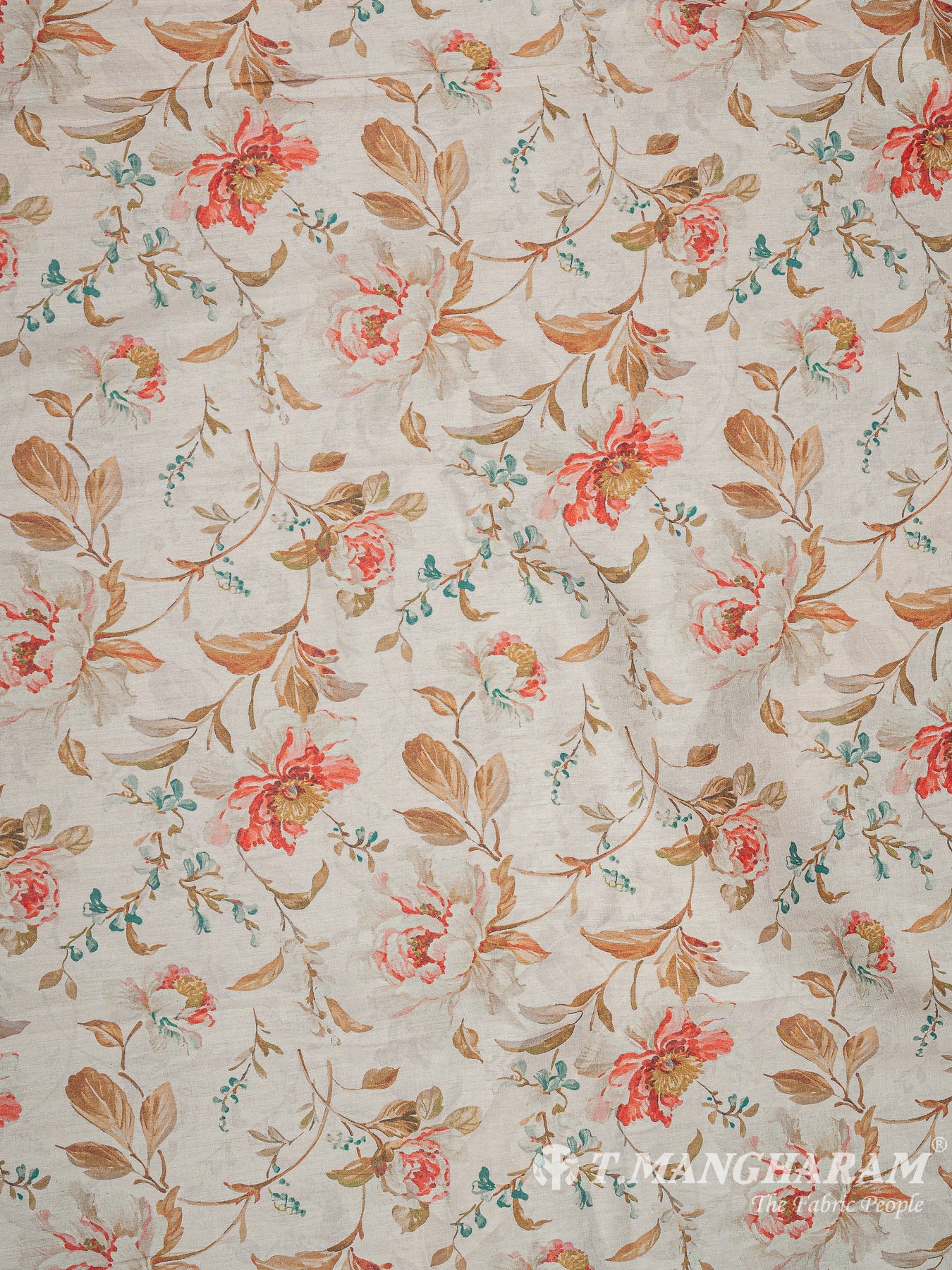 Cream Cotton Fabric - EC11694