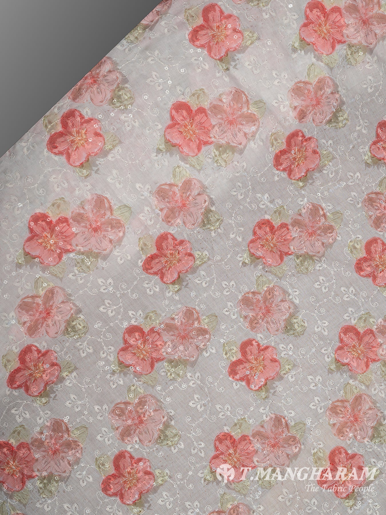 Cream Cotton Embroidery Fabric - EB8781