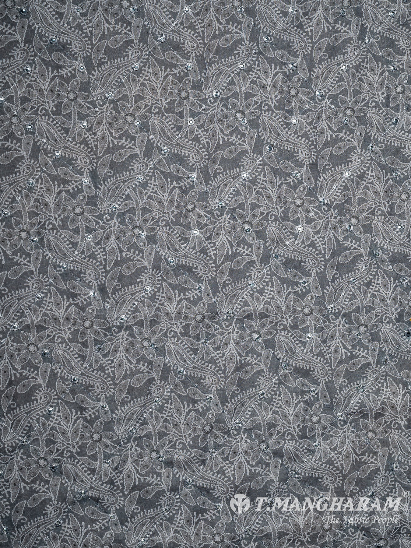 Grey Cotton Fabric - EB8776