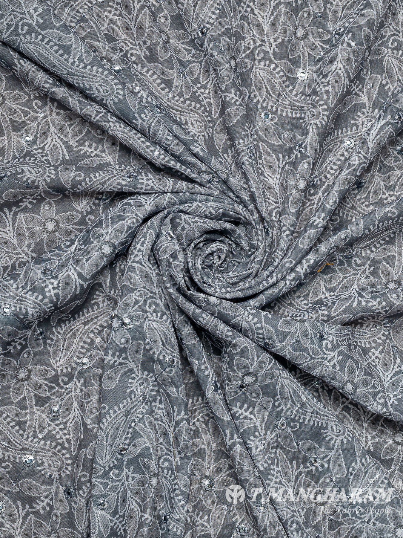 Grey Cotton Fabric - EB8776