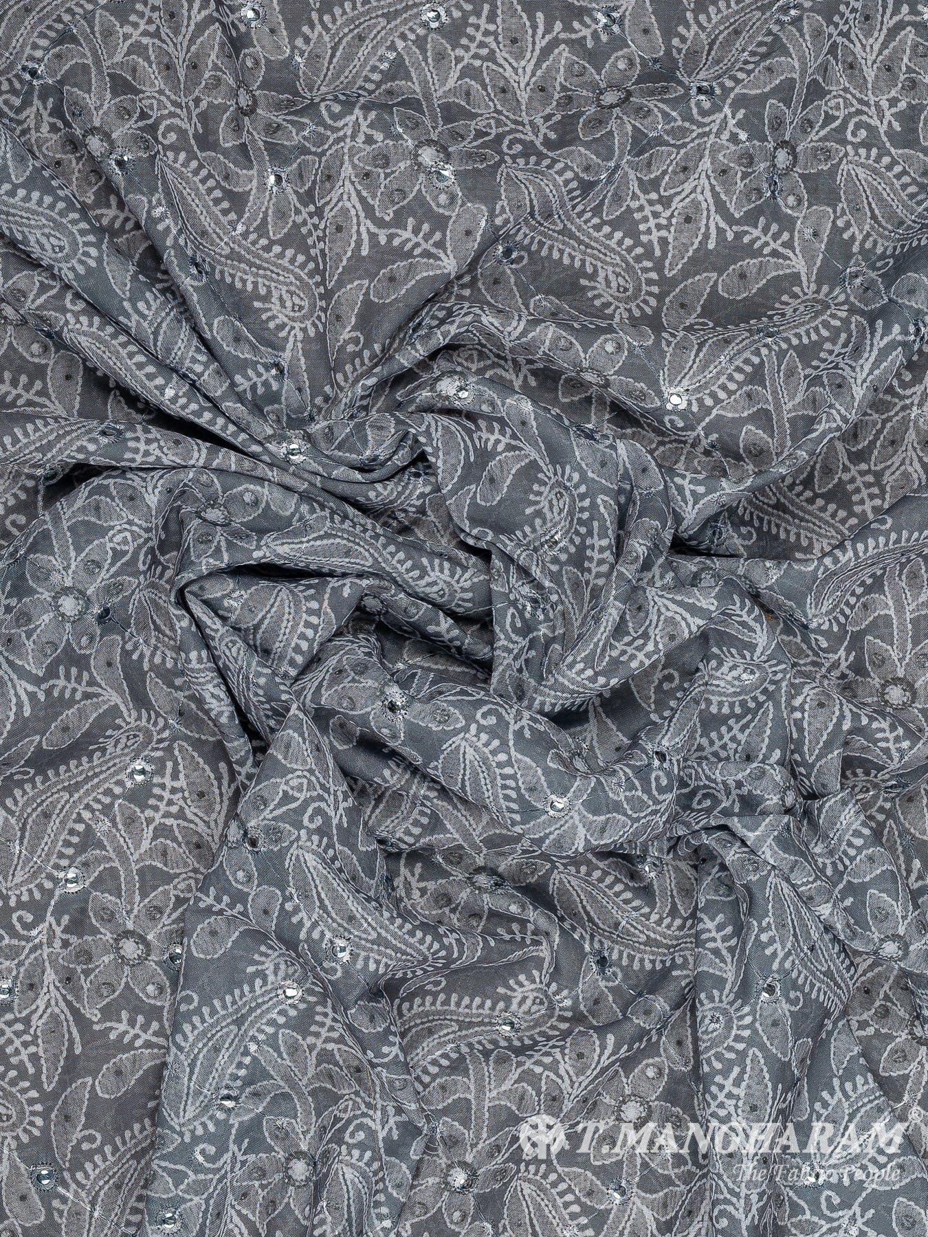 Grey Cotton Fabric - EB8776