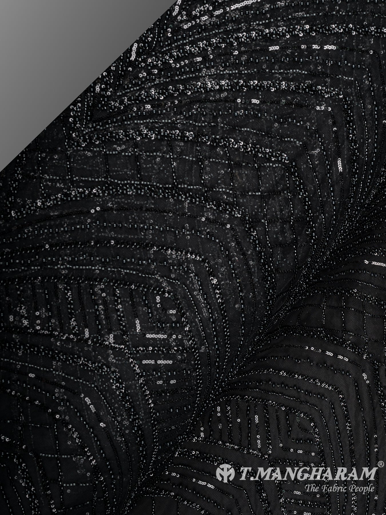Black Fancy Net Fabric - EC11707