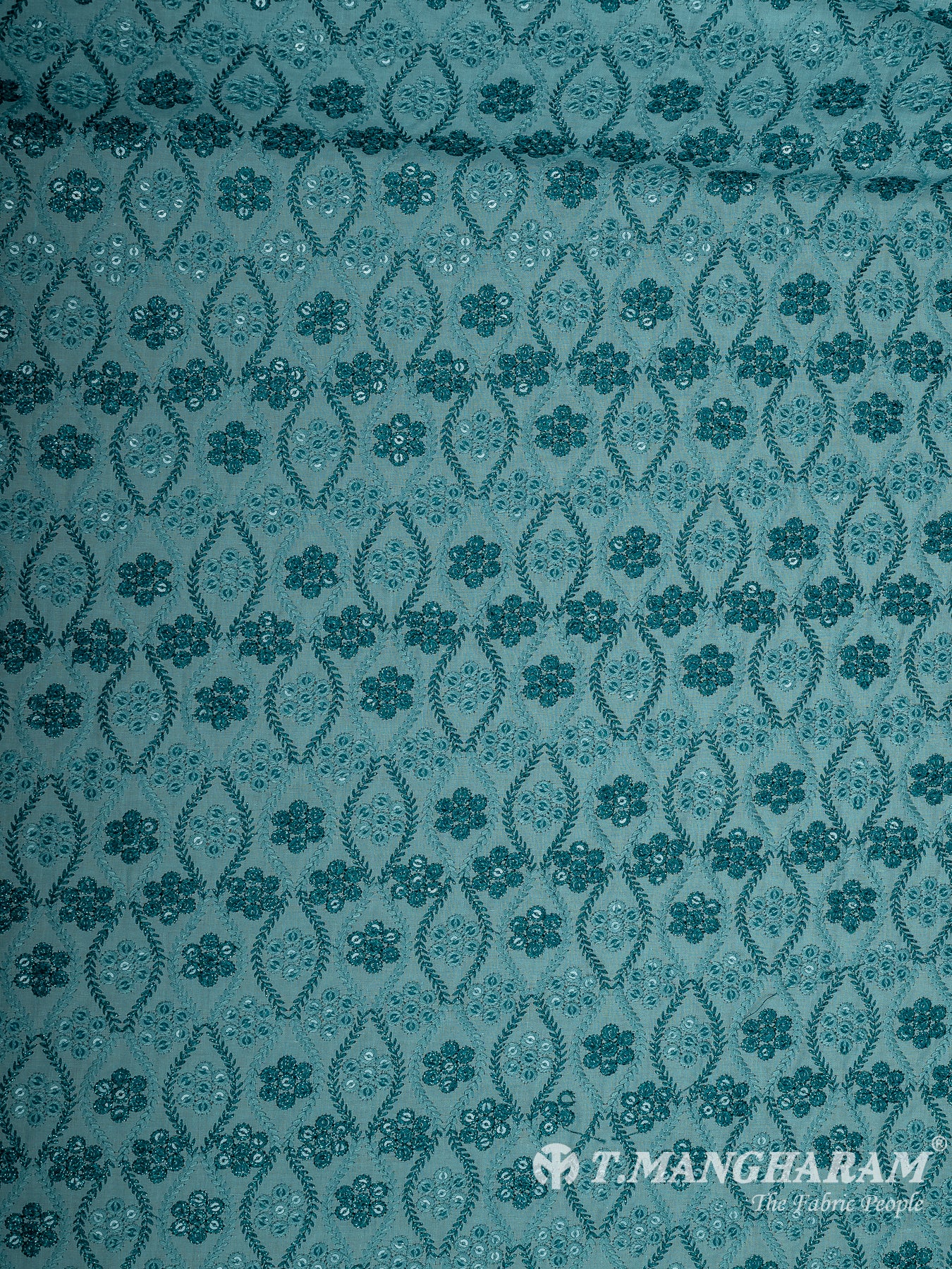 Green Cotton Embroidery Fabric - EC11720