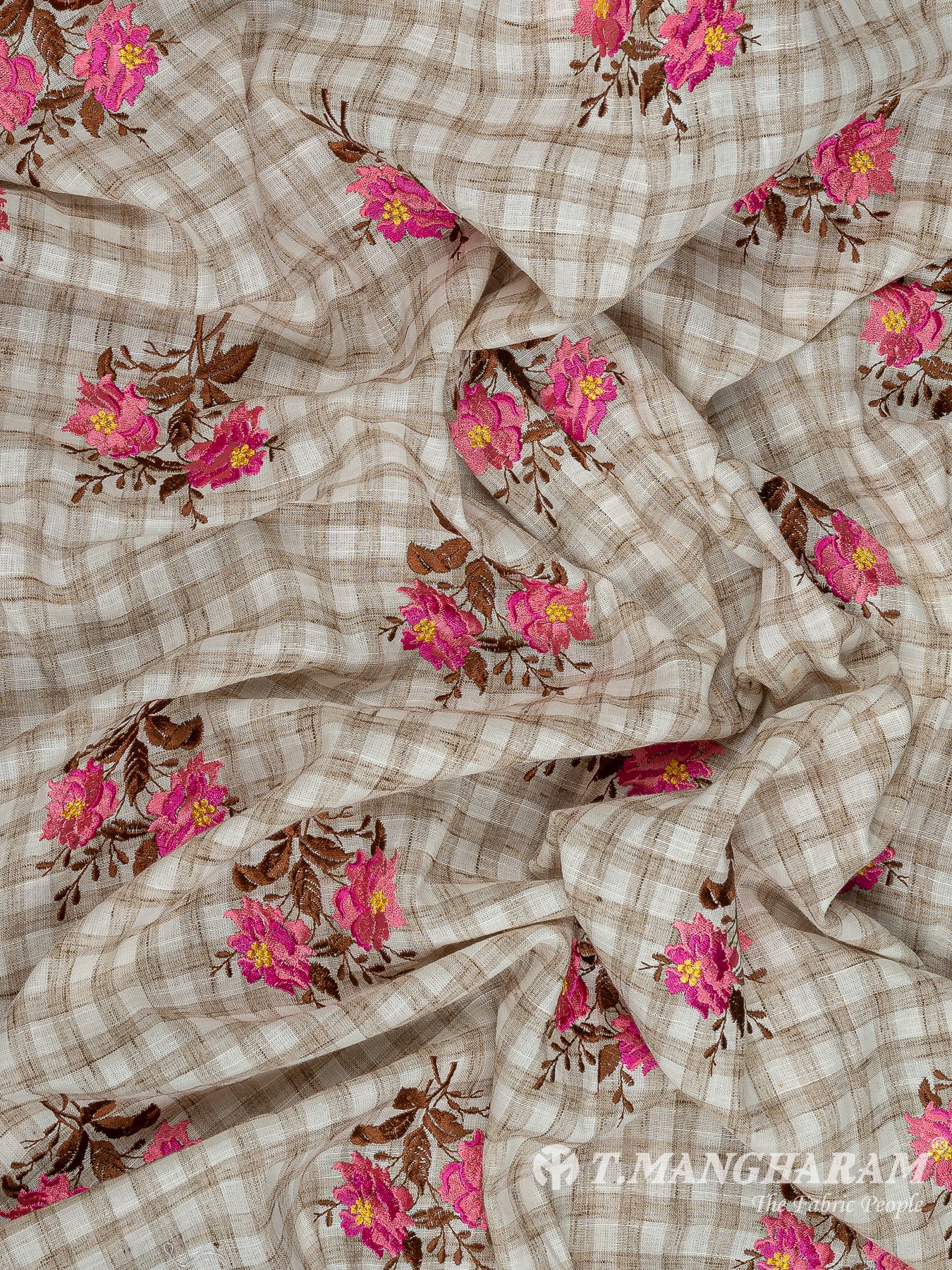 Cream Cotton Embroidery Fabric - EM00031