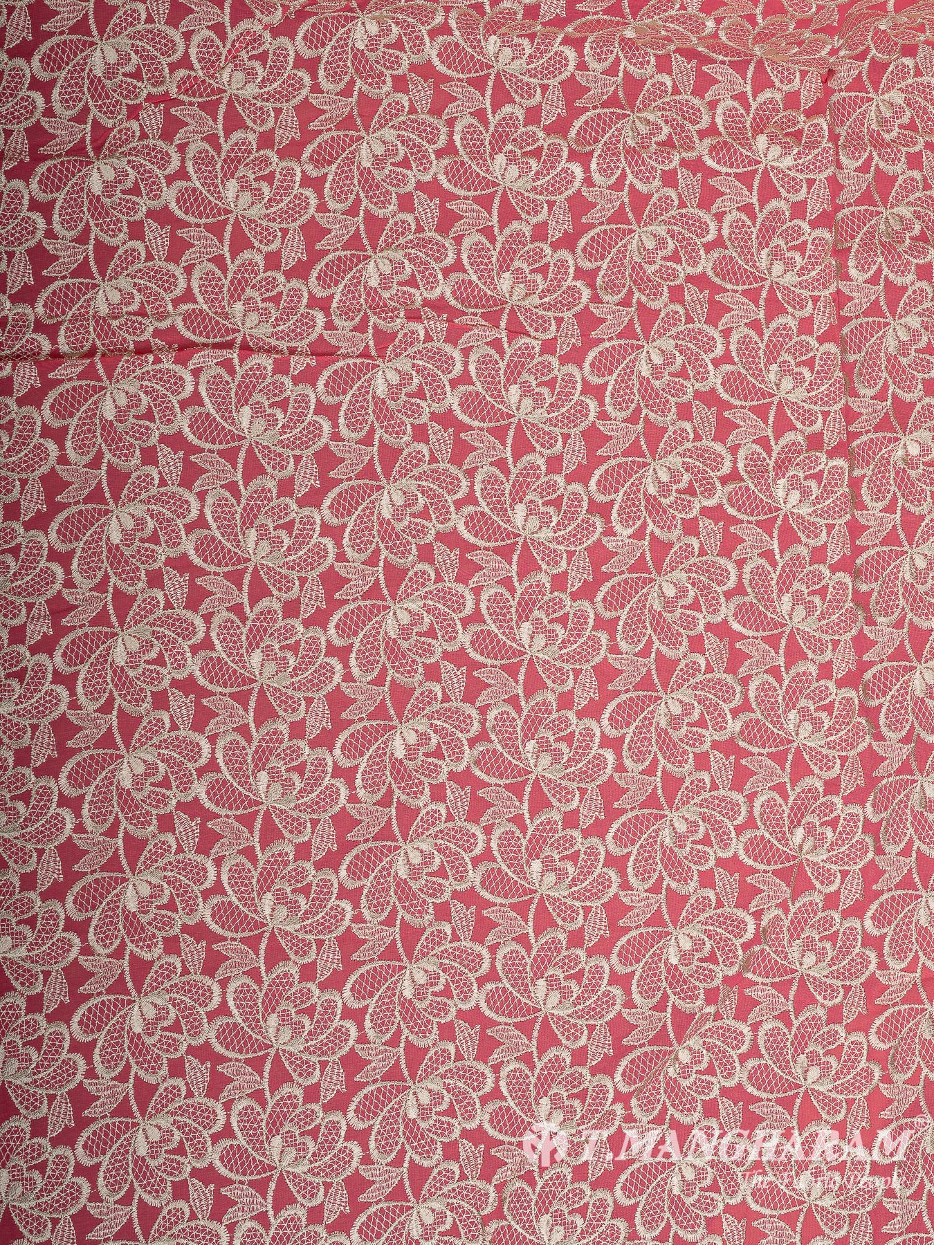 Pink Cotton Embroidery Fabric - EM00025