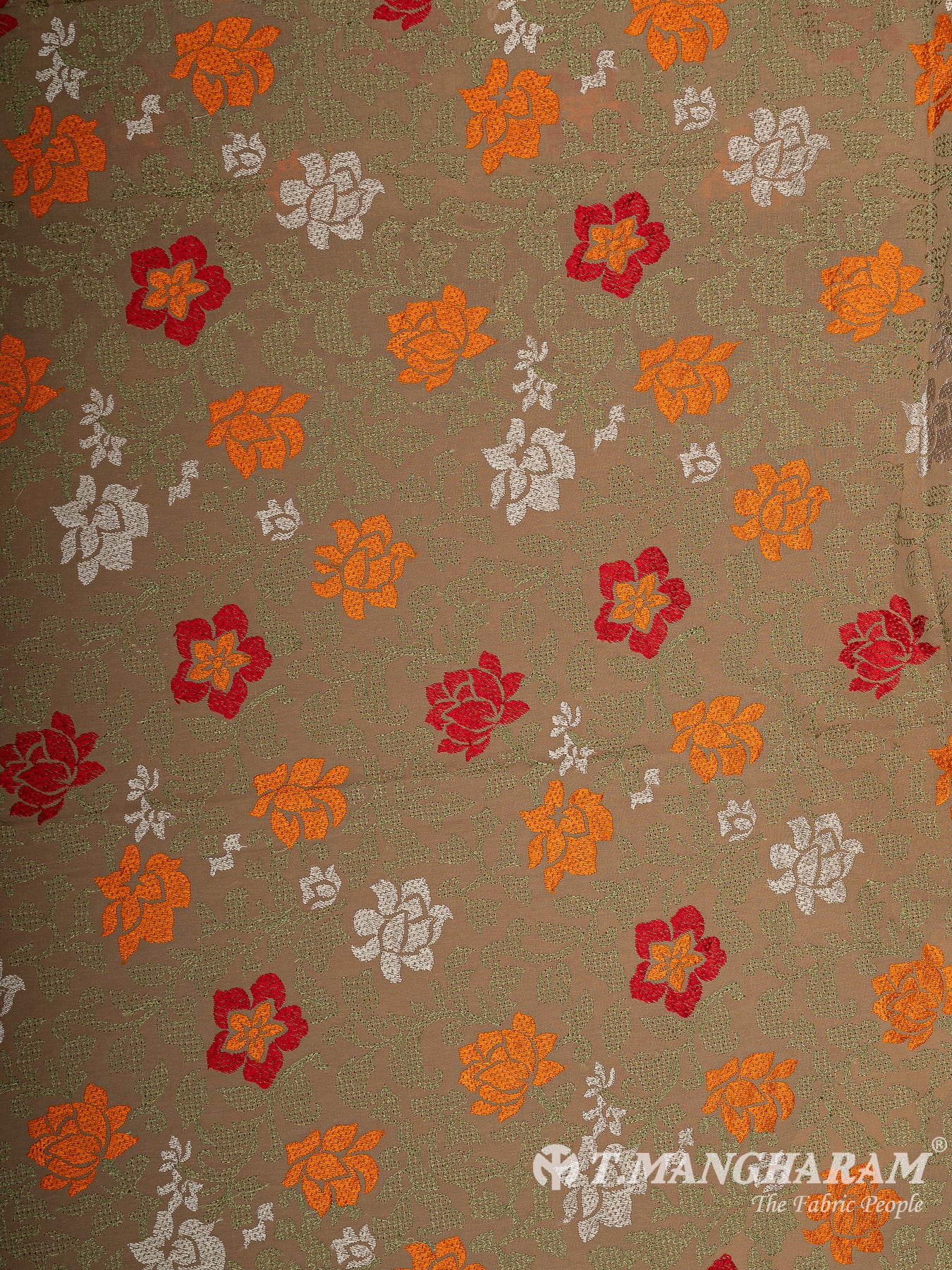 Peach Cotton Embroidery Fabric - EM00034