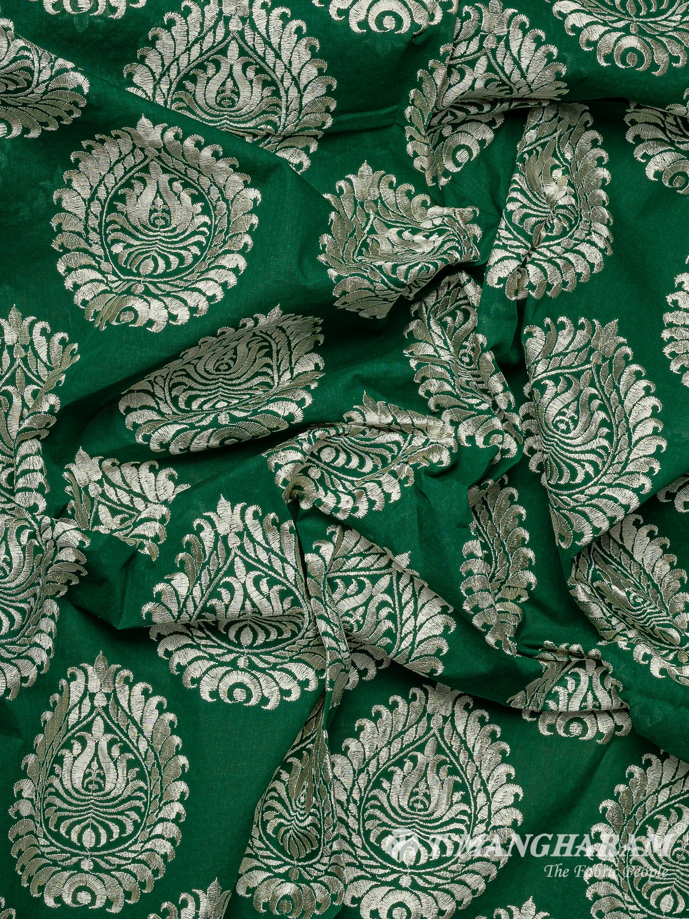 Green Cotton Embroidery Fabric - EM00052