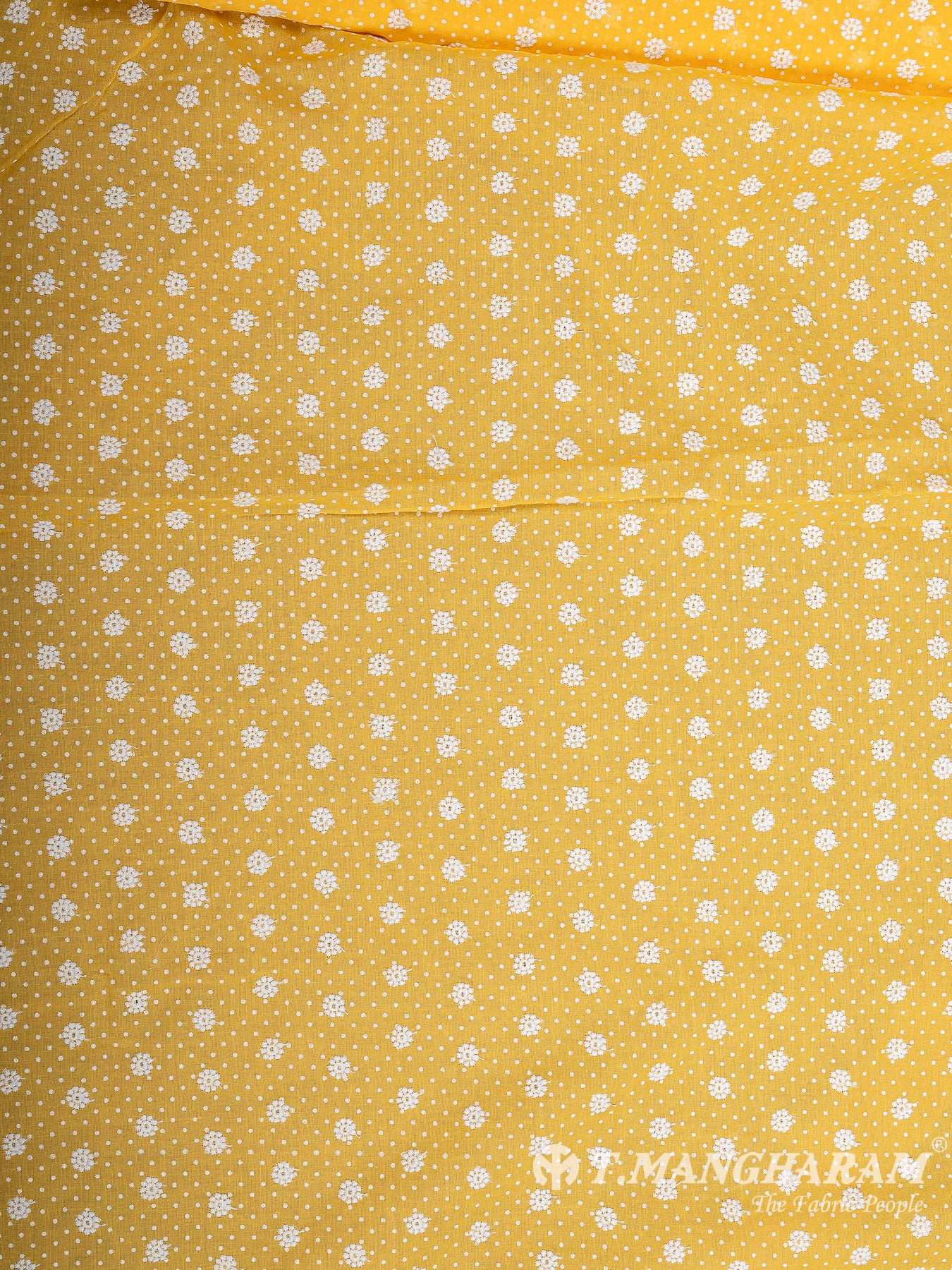 Yellow Cotton Embroidery Fabric - EM00085