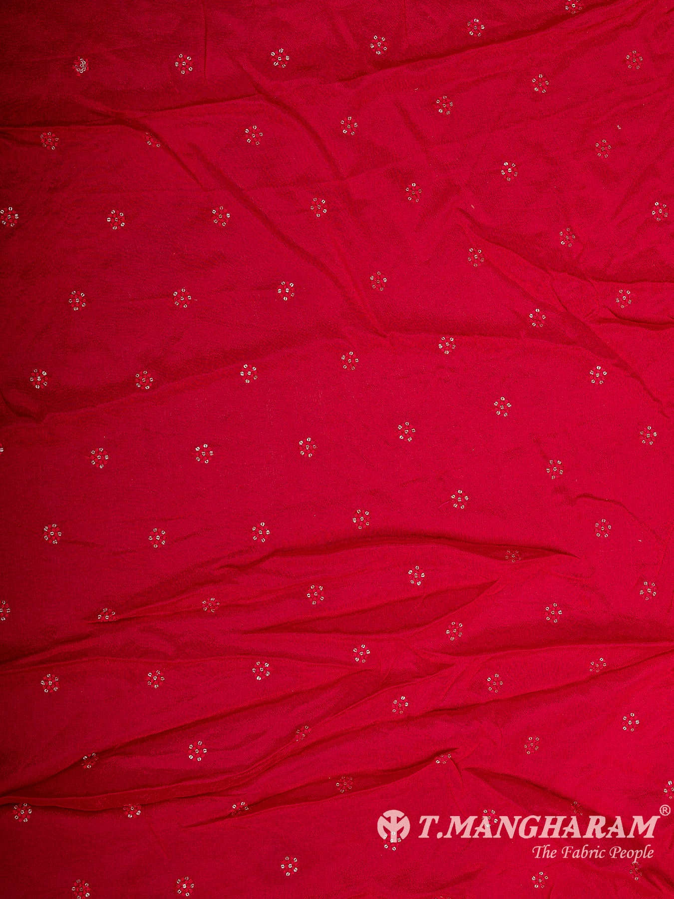 Red Chinnon Silk Fabric - EB8891