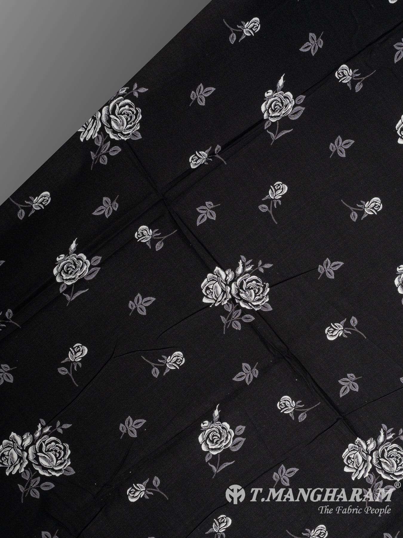 Black Cotton Fabric - EA3807 view-2