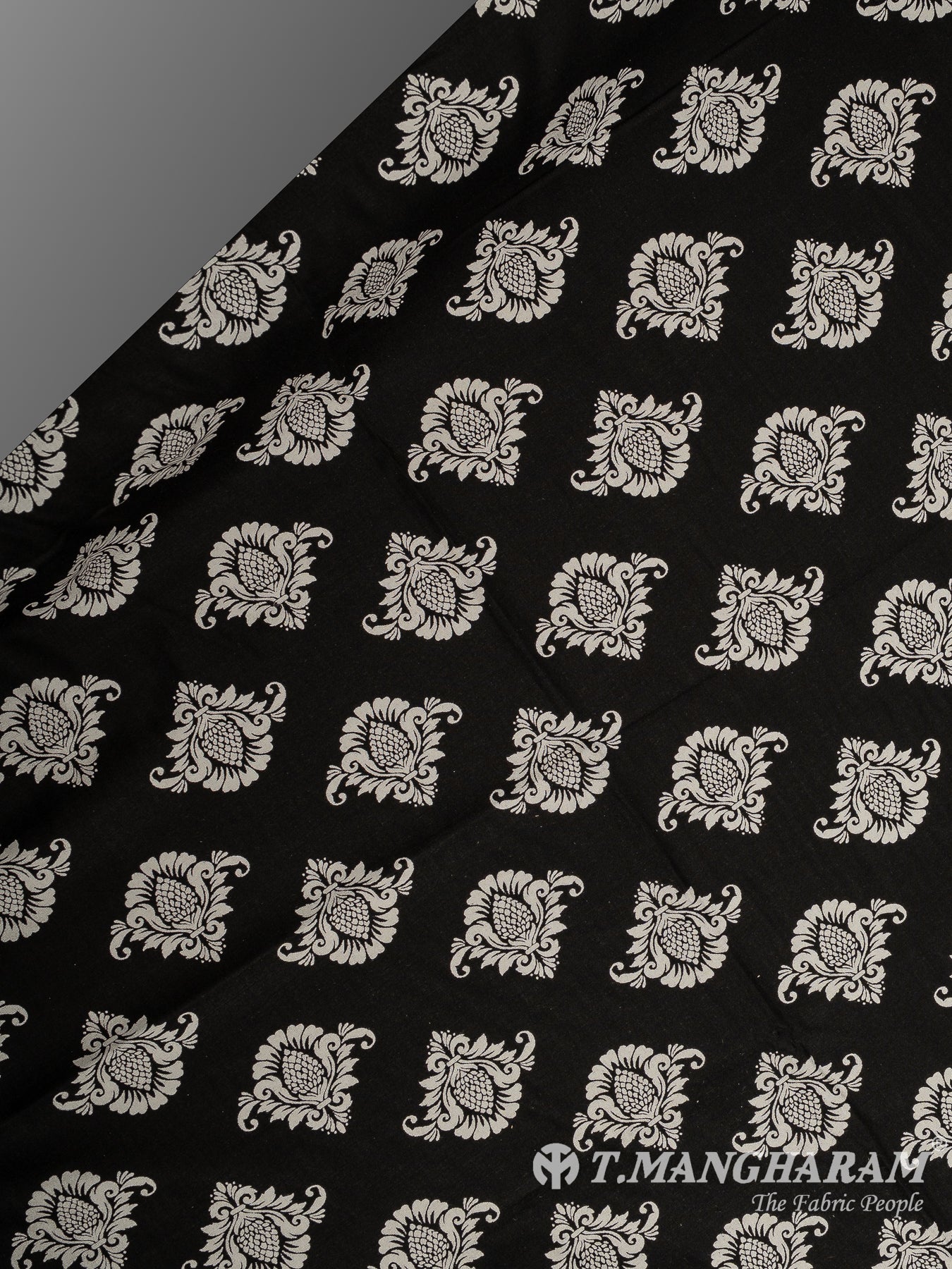 Black Cotton Fabric - EA3800 view-2