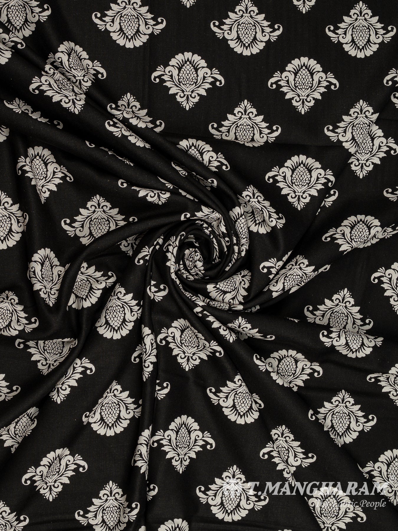 Black Cotton Fabric - EA3800 view-1