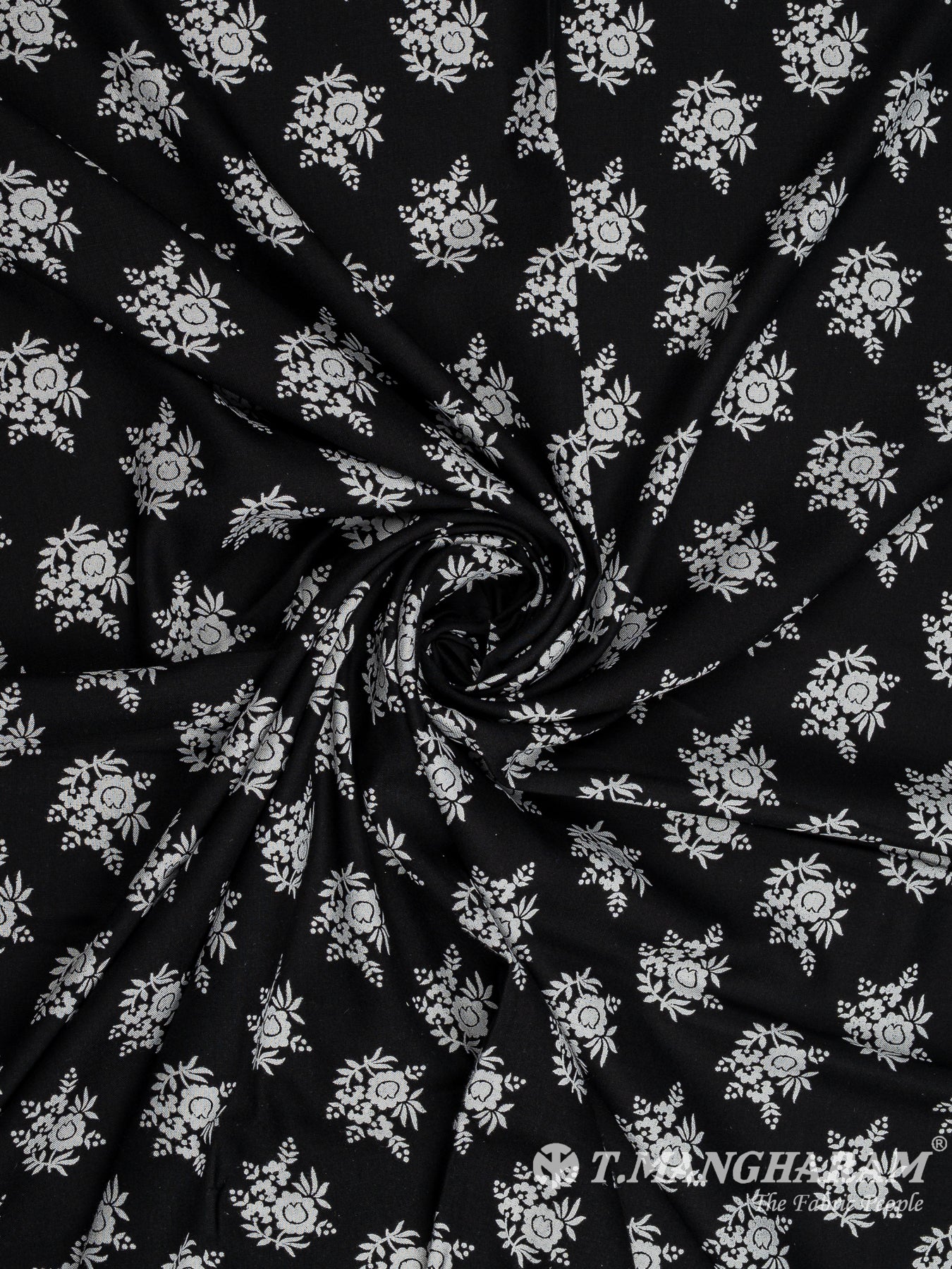 Black Cotton Fabric - EA3803 view-1