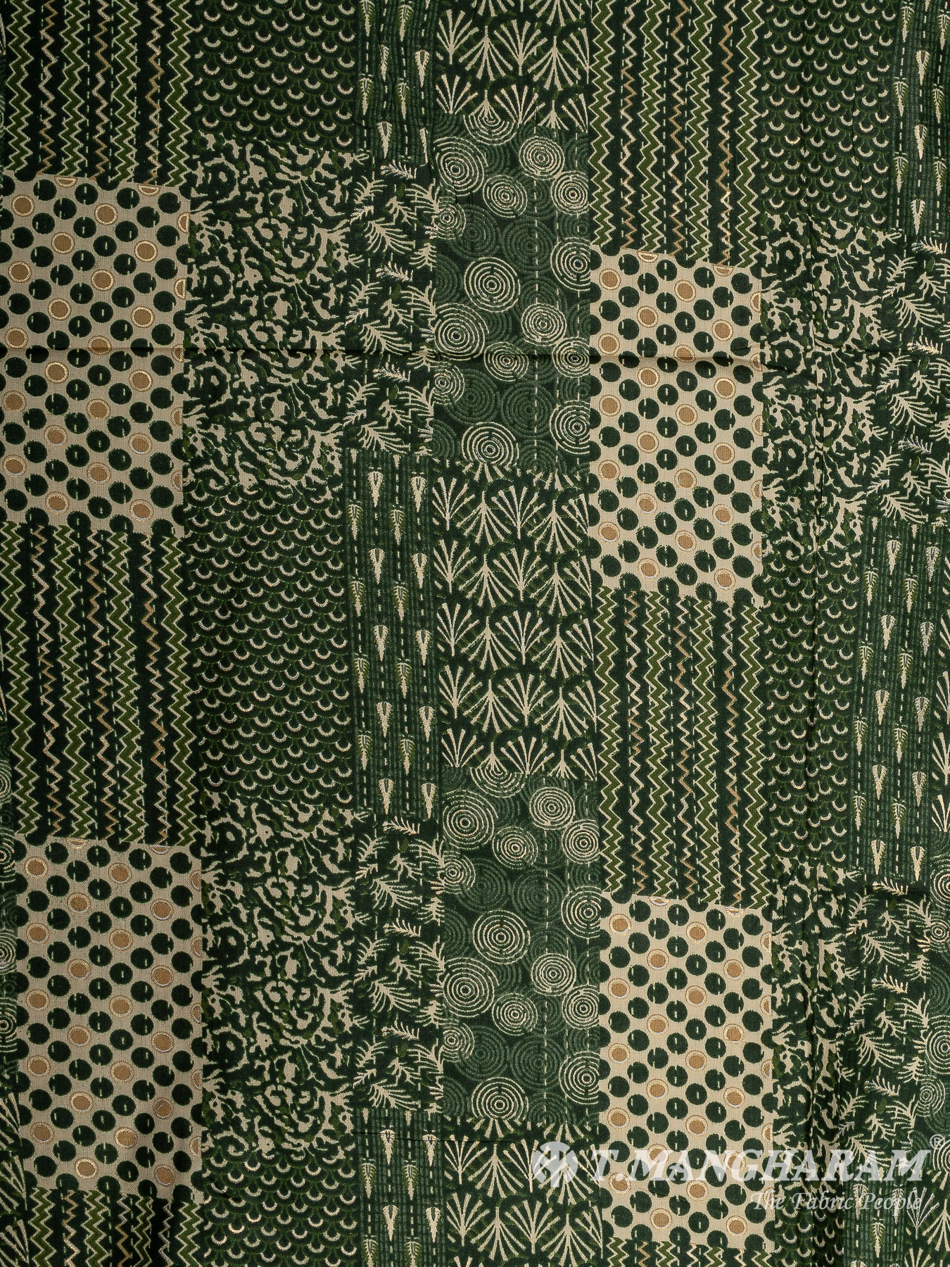 Green Cotton Fabric - EA3817 view-3