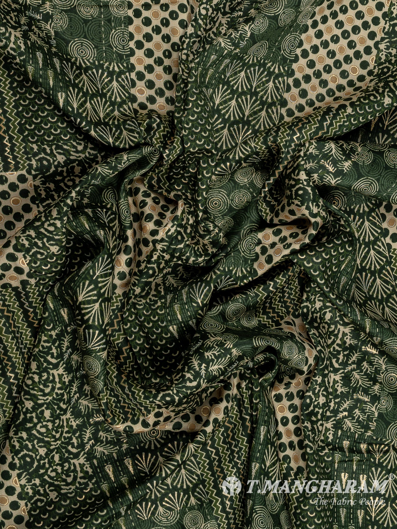 Green Cotton Fabric - EA3817 view-4