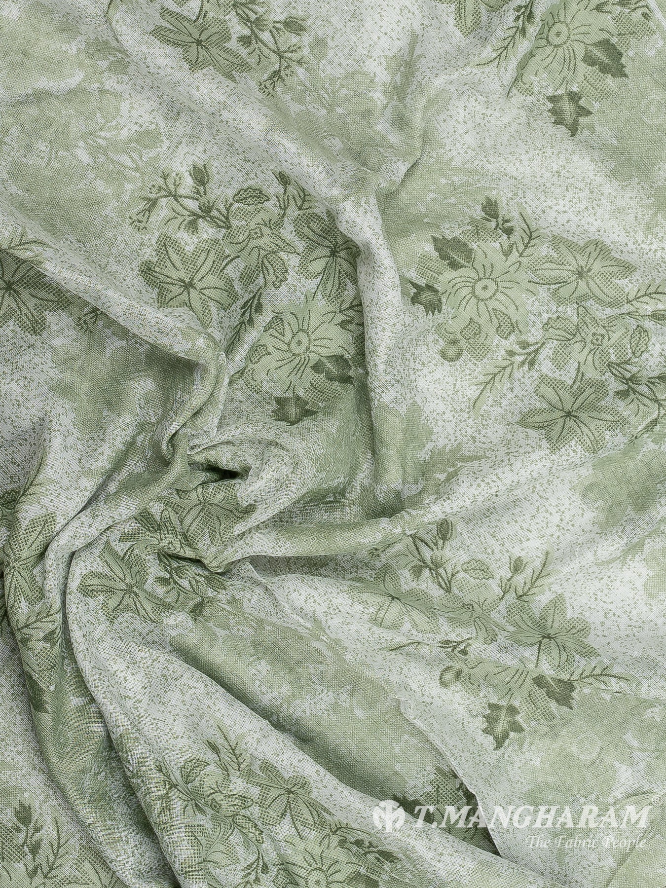 Green Cotton Chudidhar Fabric Set - EH1802