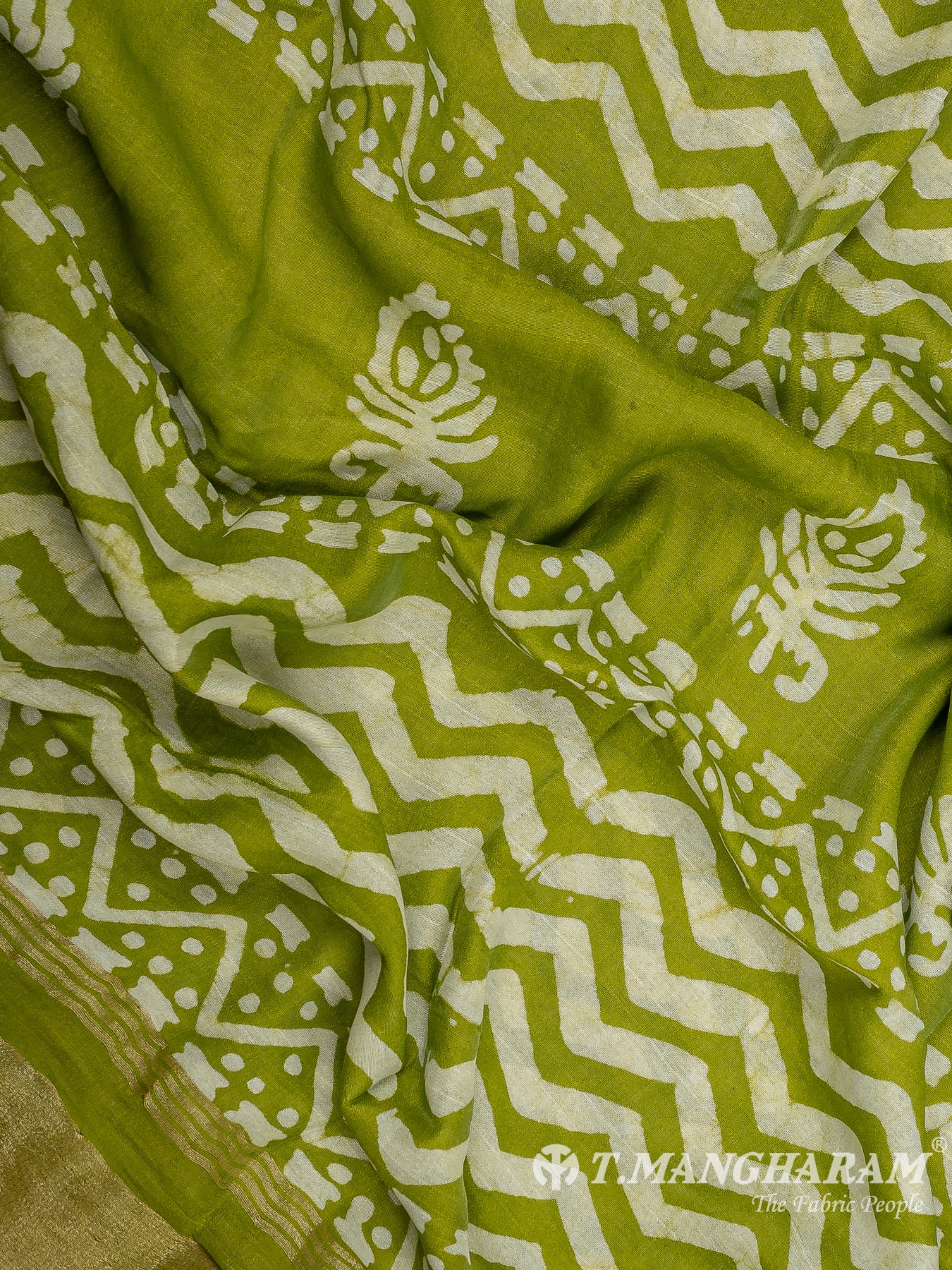 Green and Pink Cotton Chudidhar Fabric Set - EH1798