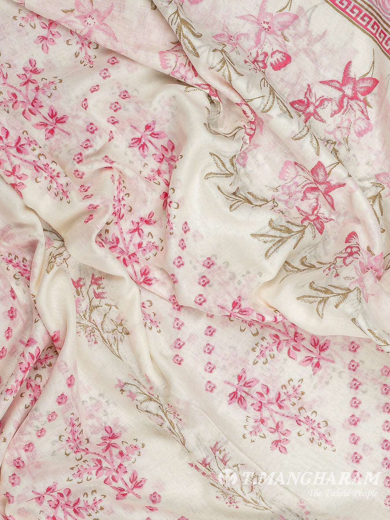 White Cotton Chudidhar Fabric Set - EH1835