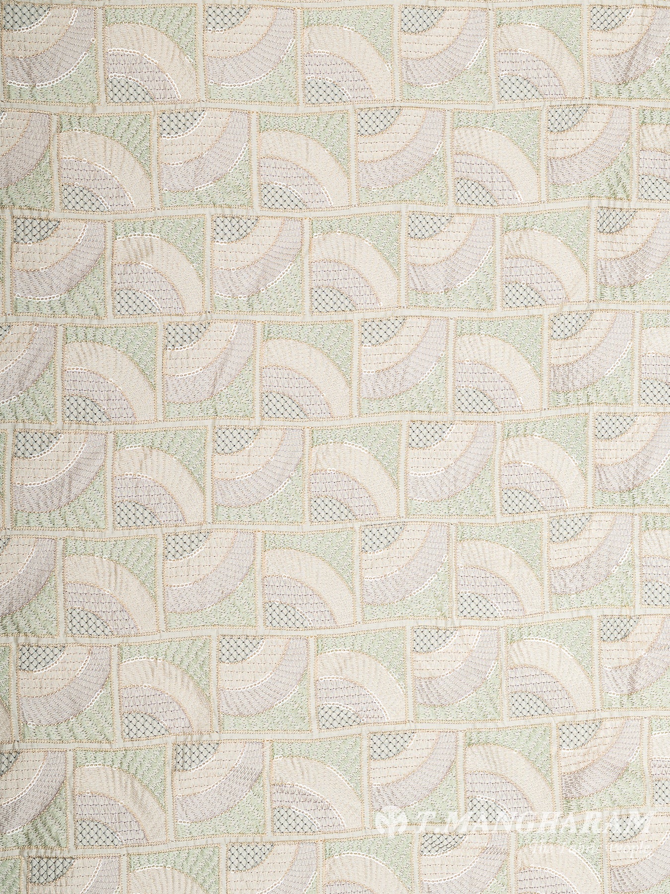 Cream Raw Silk Fabric - EA3737