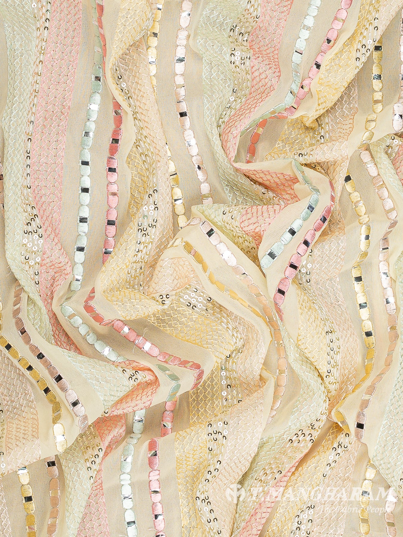Yellow Georgette Fabric - EB8166