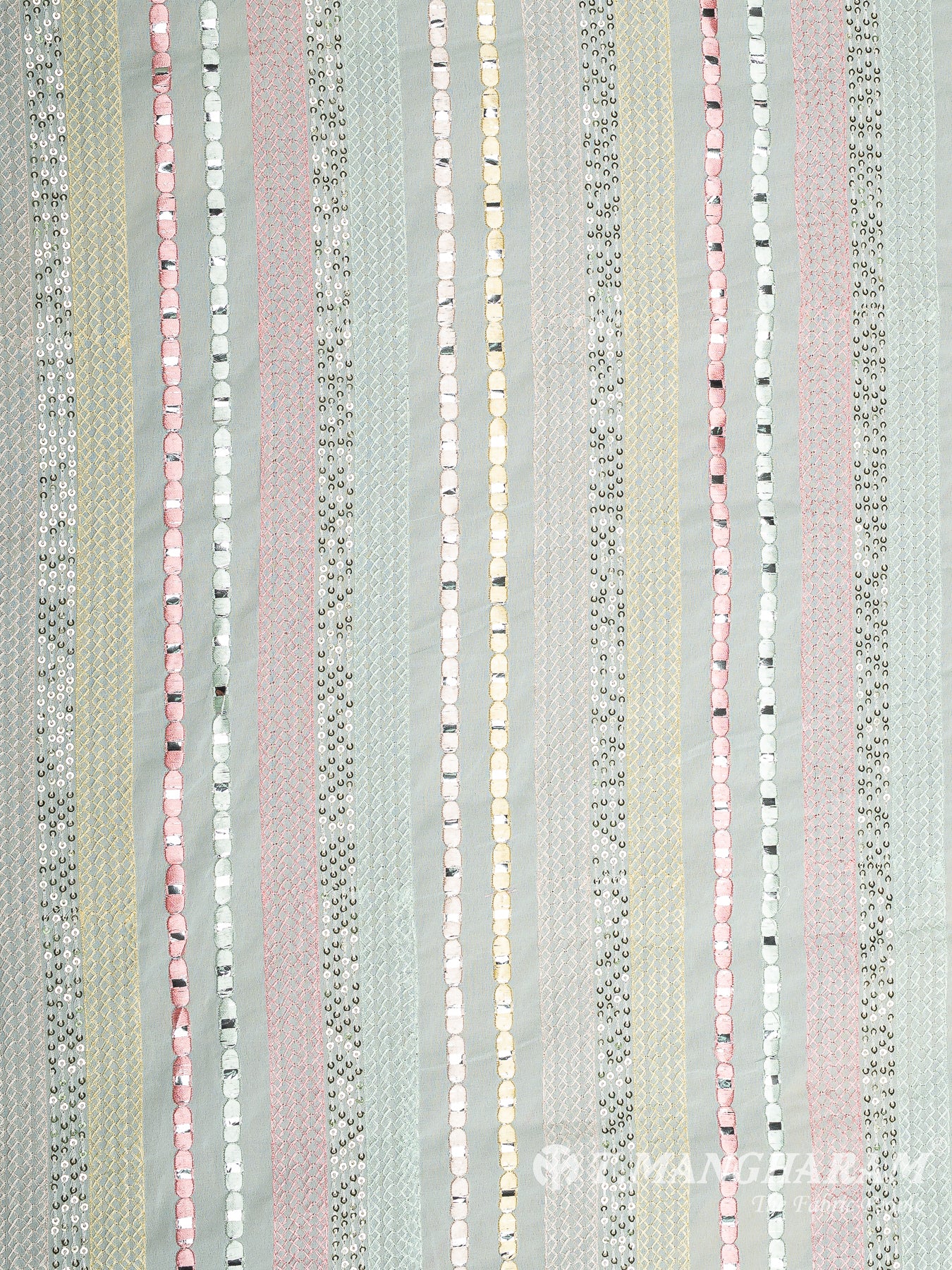 Green Georgette Fabric - EB8168