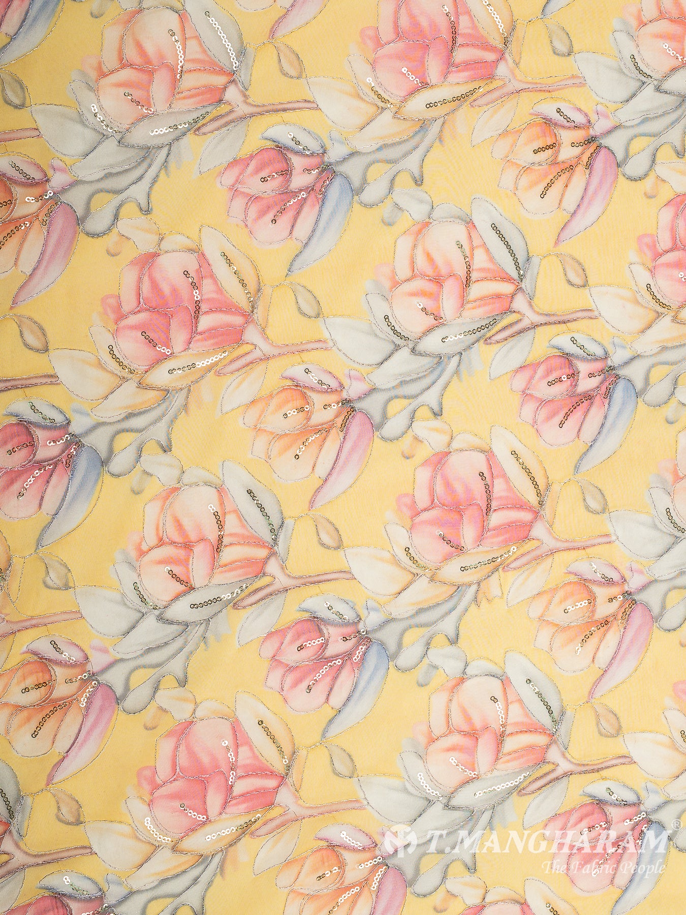 Yellow Organza Fabric - EC11857