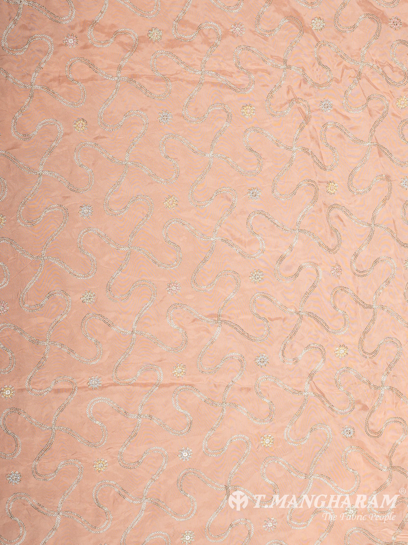 Peach Viscose Crepe Fabric - EB8990