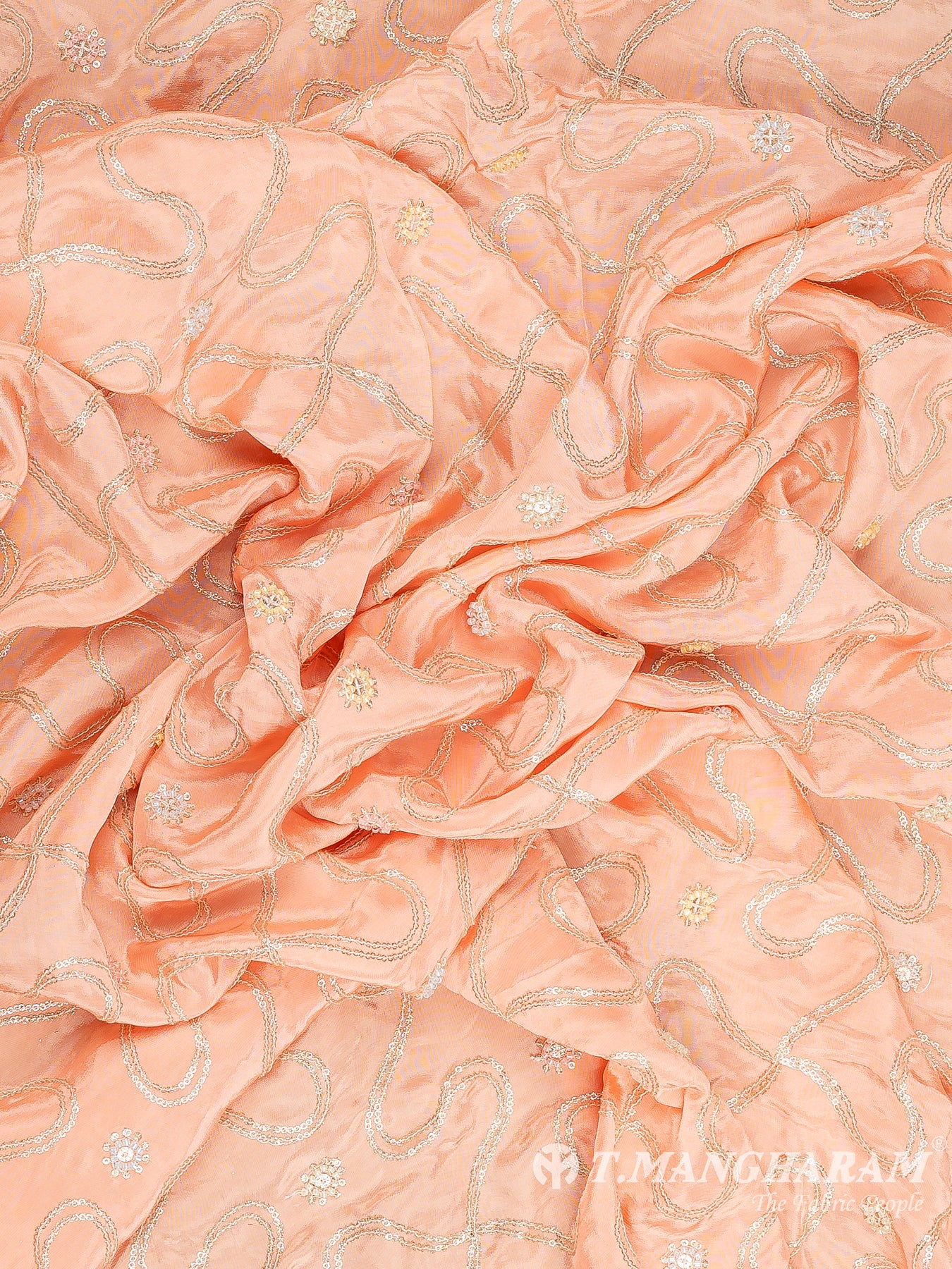 Peach Viscose Crepe Fabric - EB8990