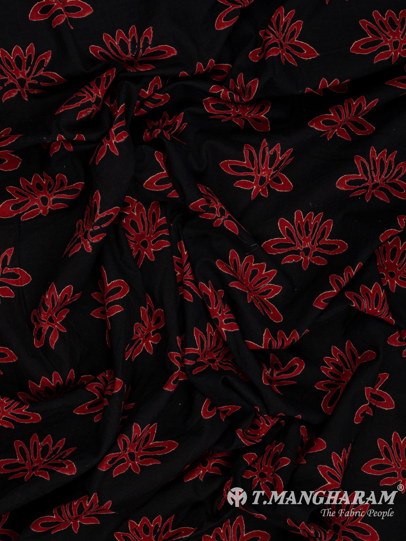 Black Cotton Fabric - EB9128