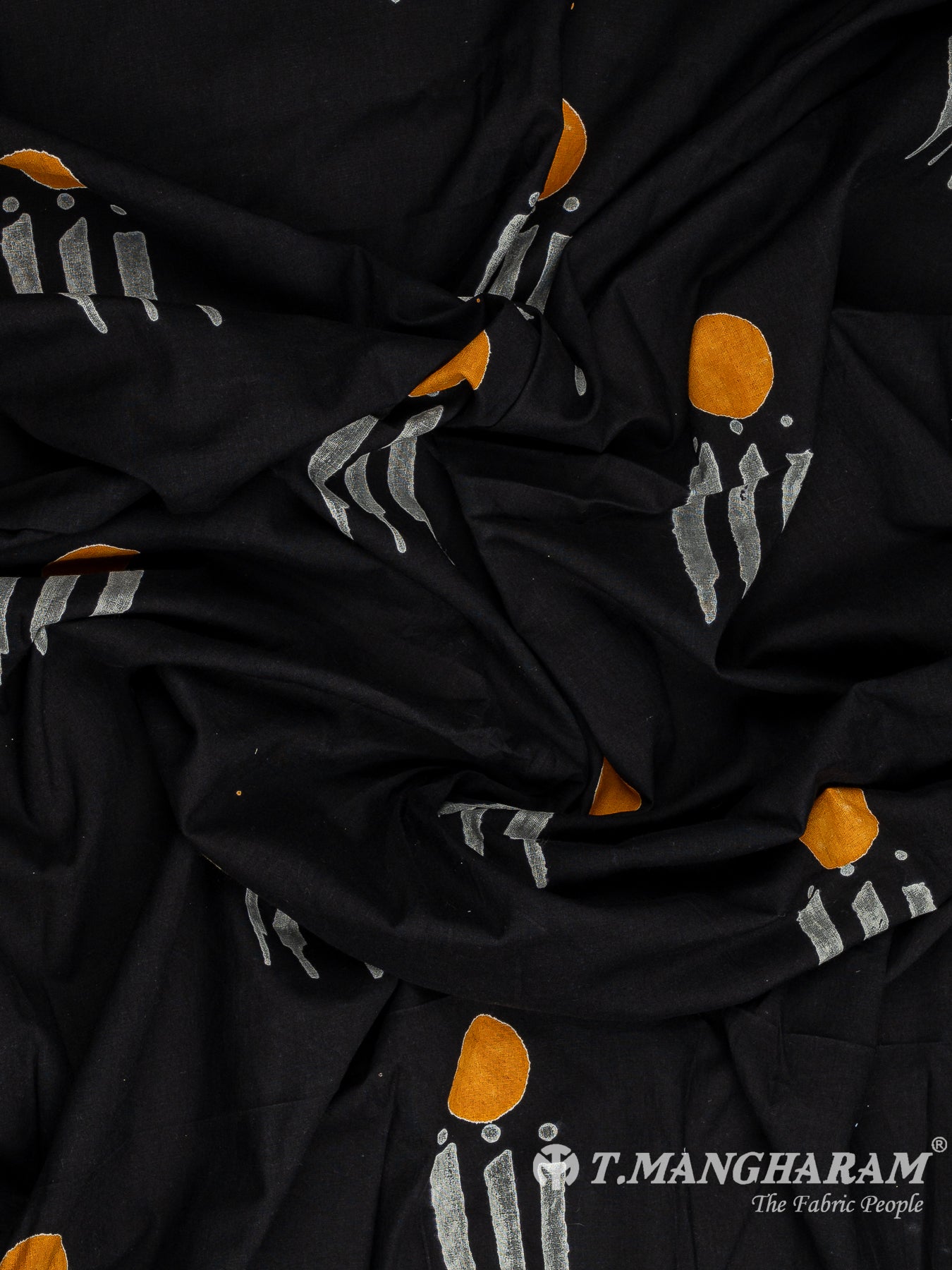 Black Cotton Fabric - EB9140