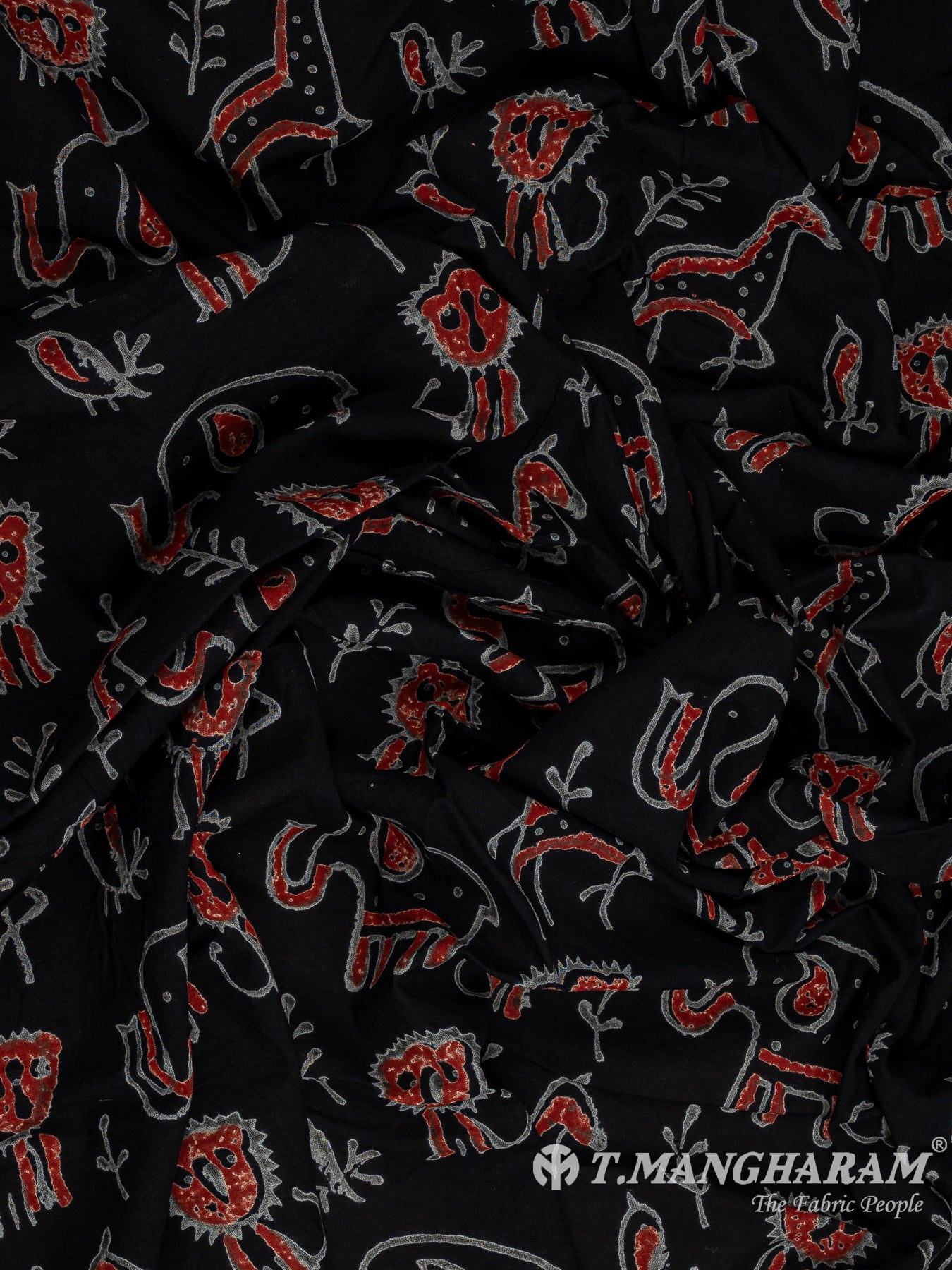 Black Cotton Fabric - EB9149